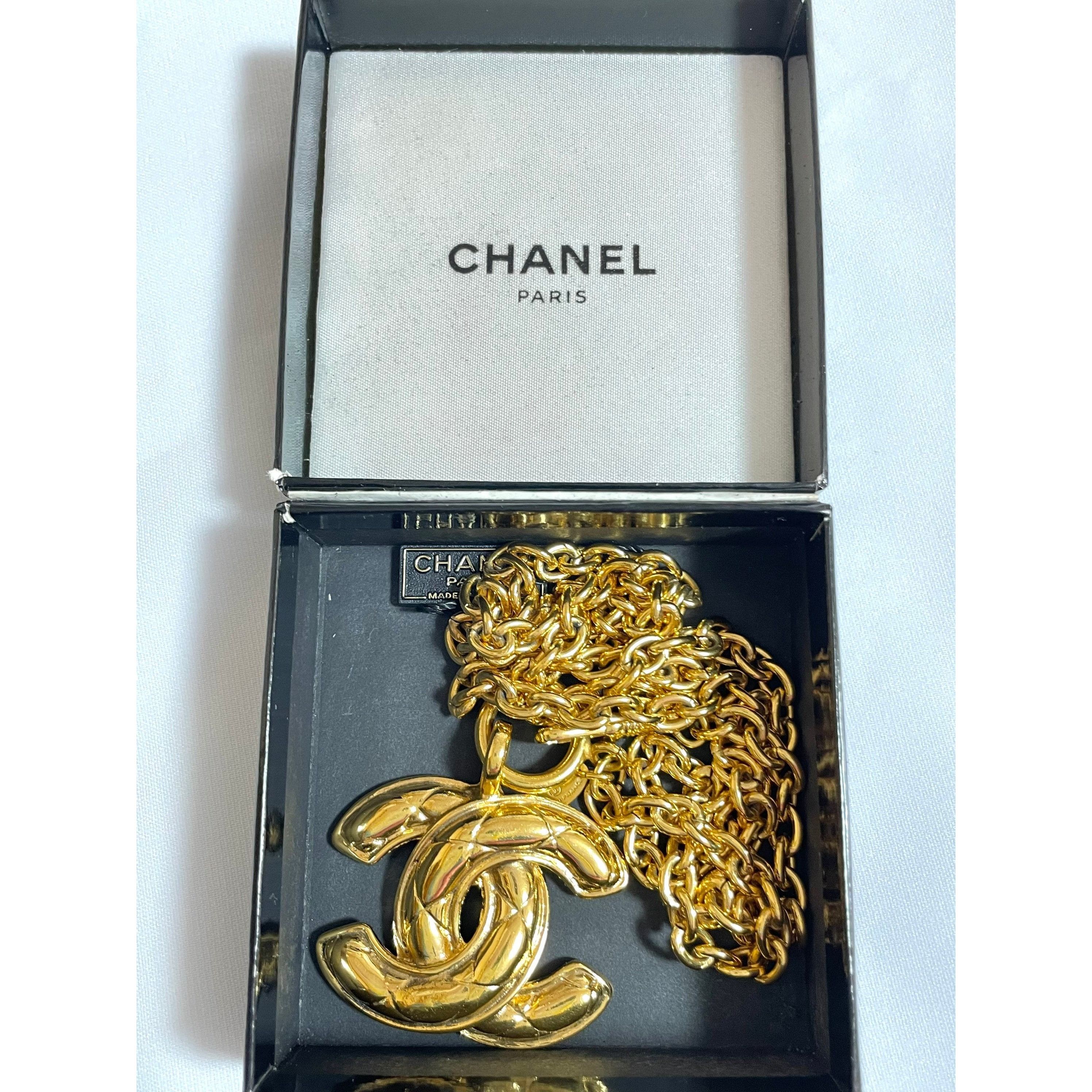Chanel MINT. Vintage CHANEL classic chain necklace with cc mark Size ONE SIZE - 8 Thumbnail