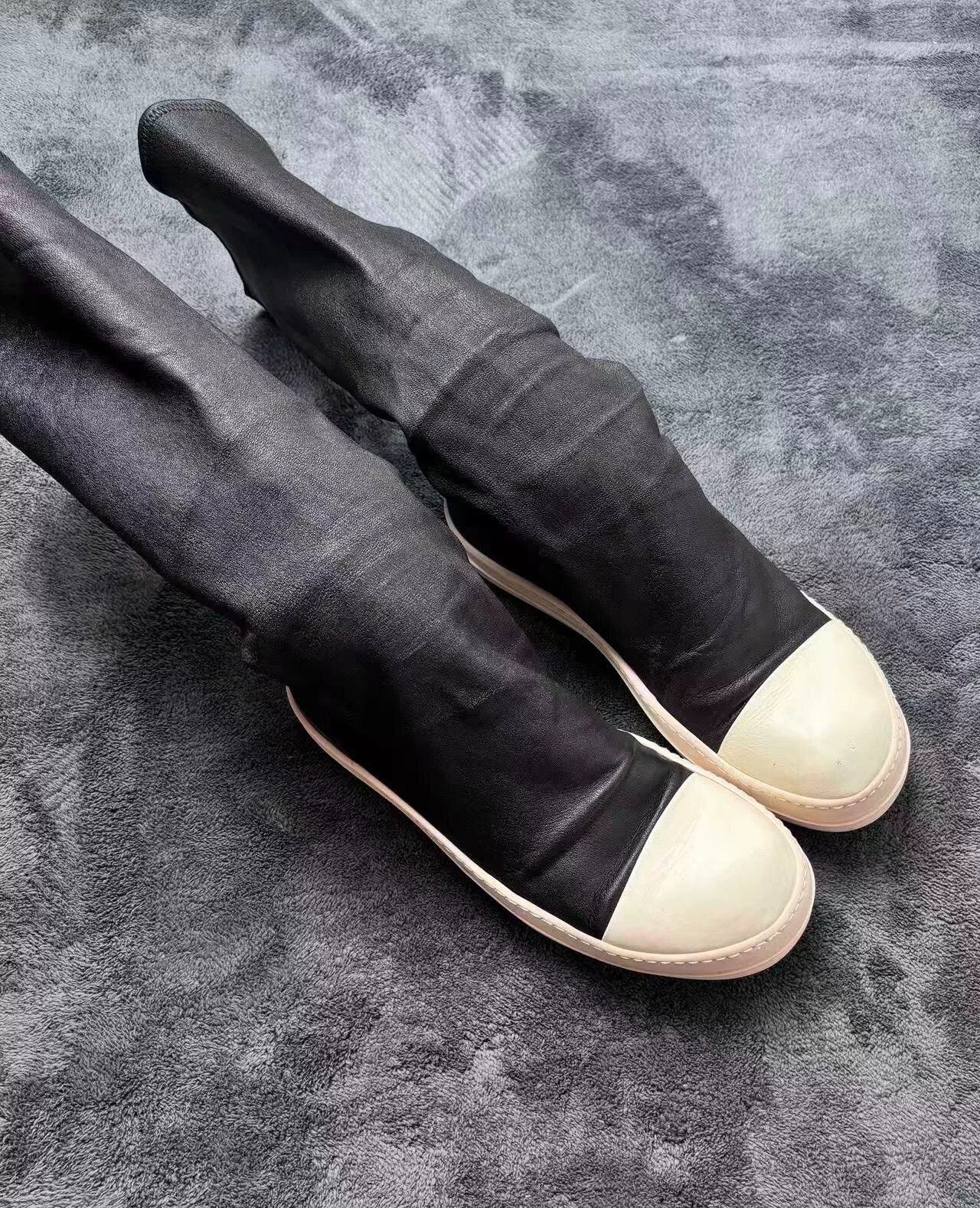 Rick Owens Rick Owens Leather White Lowtop Sneakers 41 Men Size US 8.5 / EU 41-42 - 1 Thumbnail