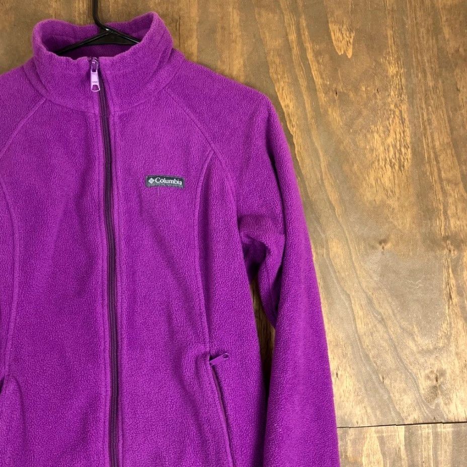 Vintage Columbia Womens Jacket Purple Benton Springs Fleece Long Sleeve Zipped Pockets M Size M / US 6-8 / IT 42-44 - 5 Thumbnail