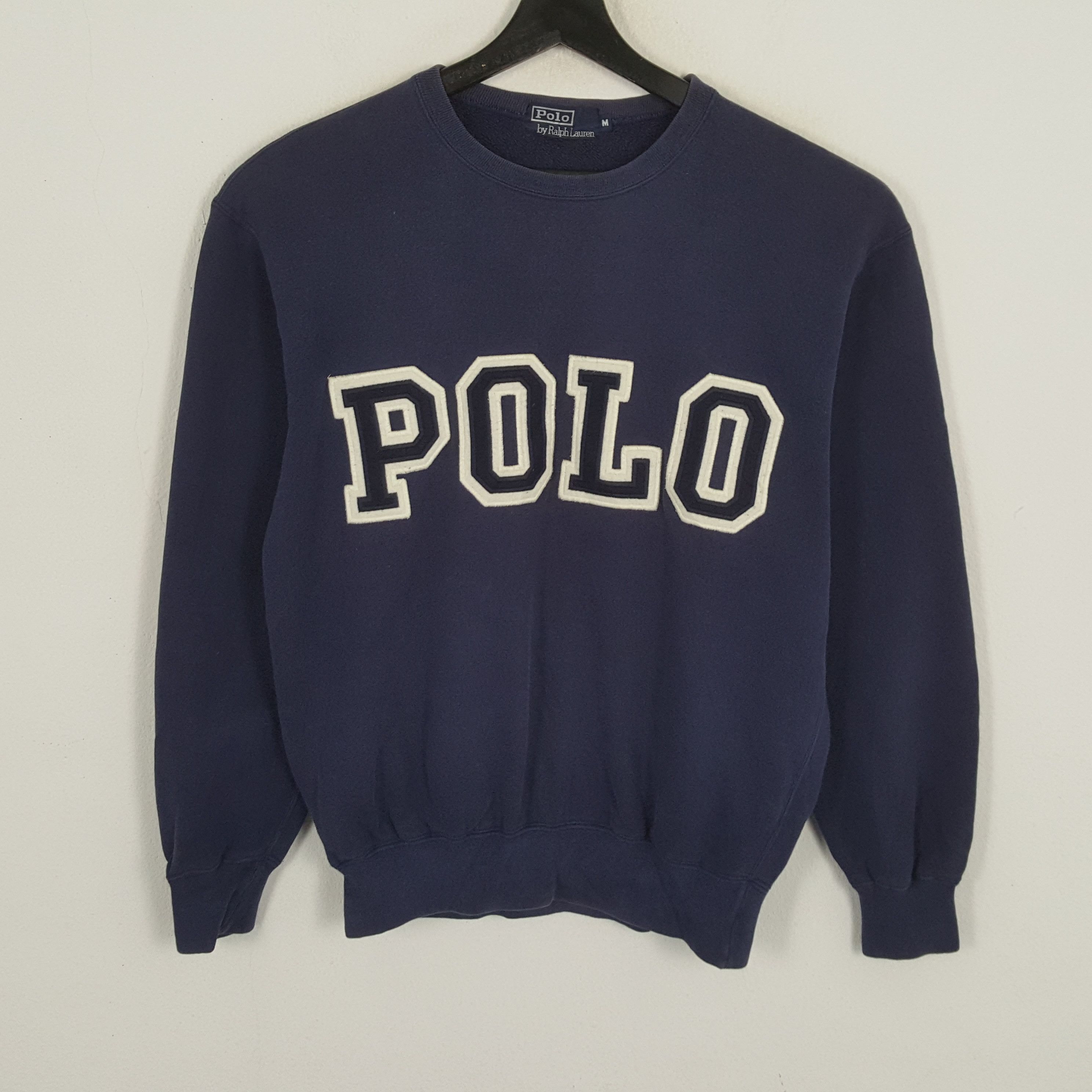 Polo Ralph Lauren × Vintage POLO by RALPH LAUREN Big Spellout Design Sweatshirt Size US M / EU 48-50 / 2 - 1 Thumbnail