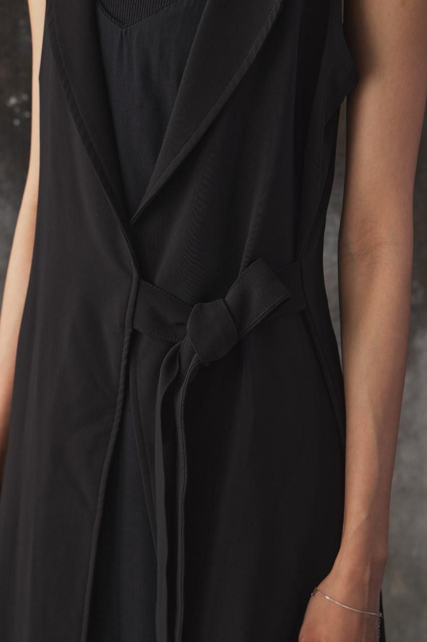 La Haine Inside Us La Haine Inside Us Cutout Leather-Paneled Long Vest Dress Size M / US 6-8 / IT 42-44 - 8 Thumbnail