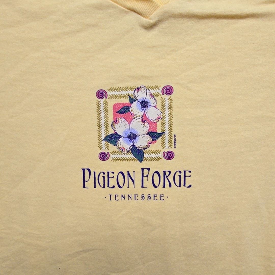 Anvil Vintage Pigeon Forge Tennessee Tee Yellow Floral XL Shirt Size US XL / EU 56 / 4 - 2 Thumbnail