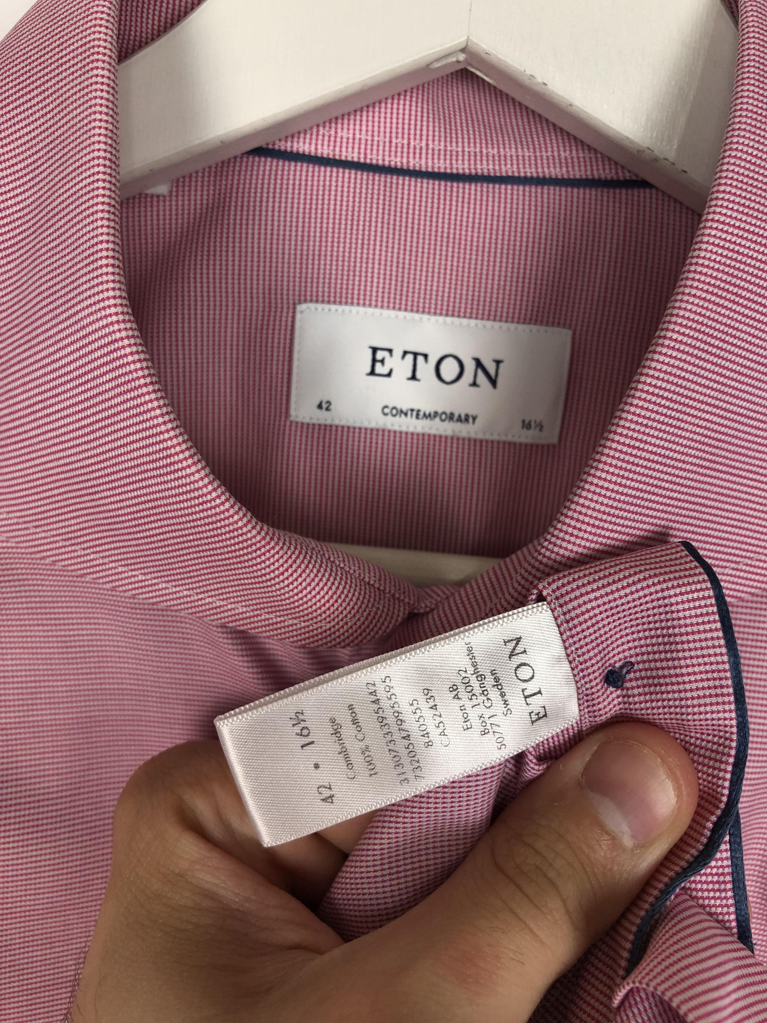 Eton Eton Classic Shirt Red Check size 16 1/2 Size US L / EU 52-54 / 3 - 7 Thumbnail