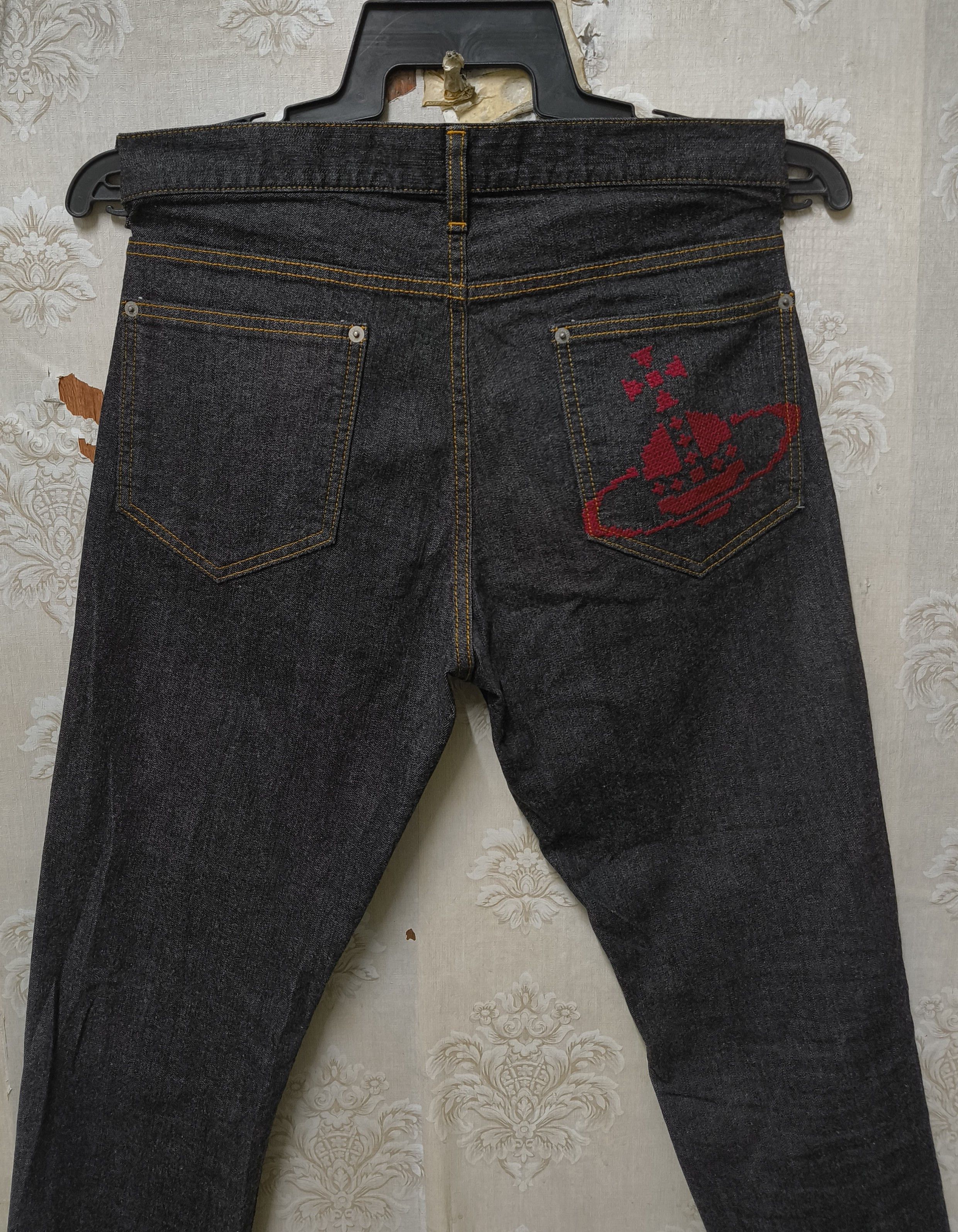Designer × Vivienne Westwood VIVIANNE WESTWOOD MAN BLACK ORB DENIM Size US 32 / EU 48 - 4 Thumbnail