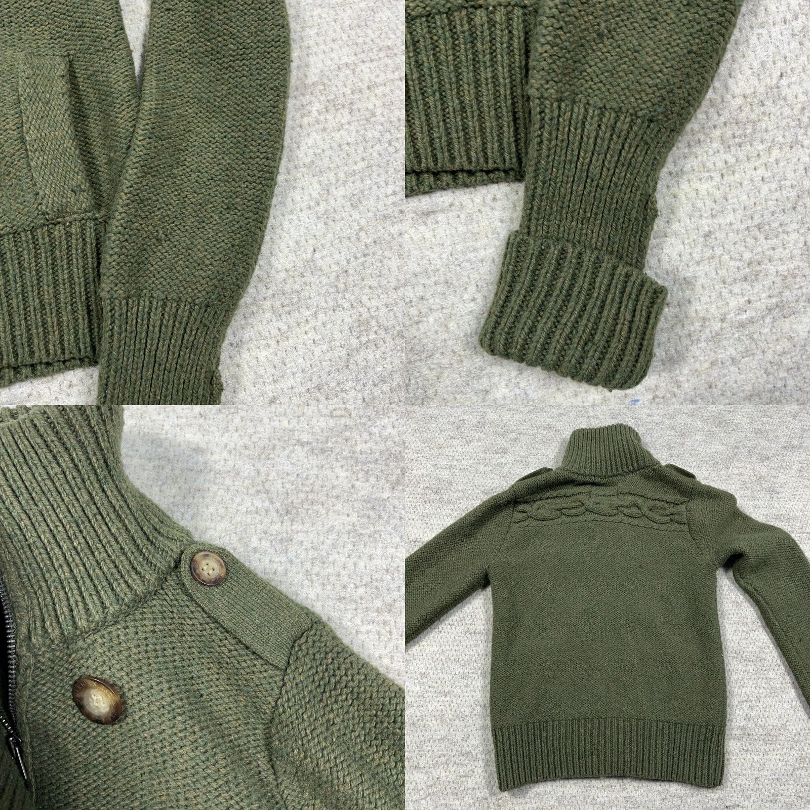 American Eagle Outfitters VINTAGE American Eagle Outfitters Cardigan Women M Gray Knit Wool Acrylic Nylon Heavy Military Army Pockets All Seasons Cardigan Size M / US 6-8 / IT 42-44 - 9 Thumbnail