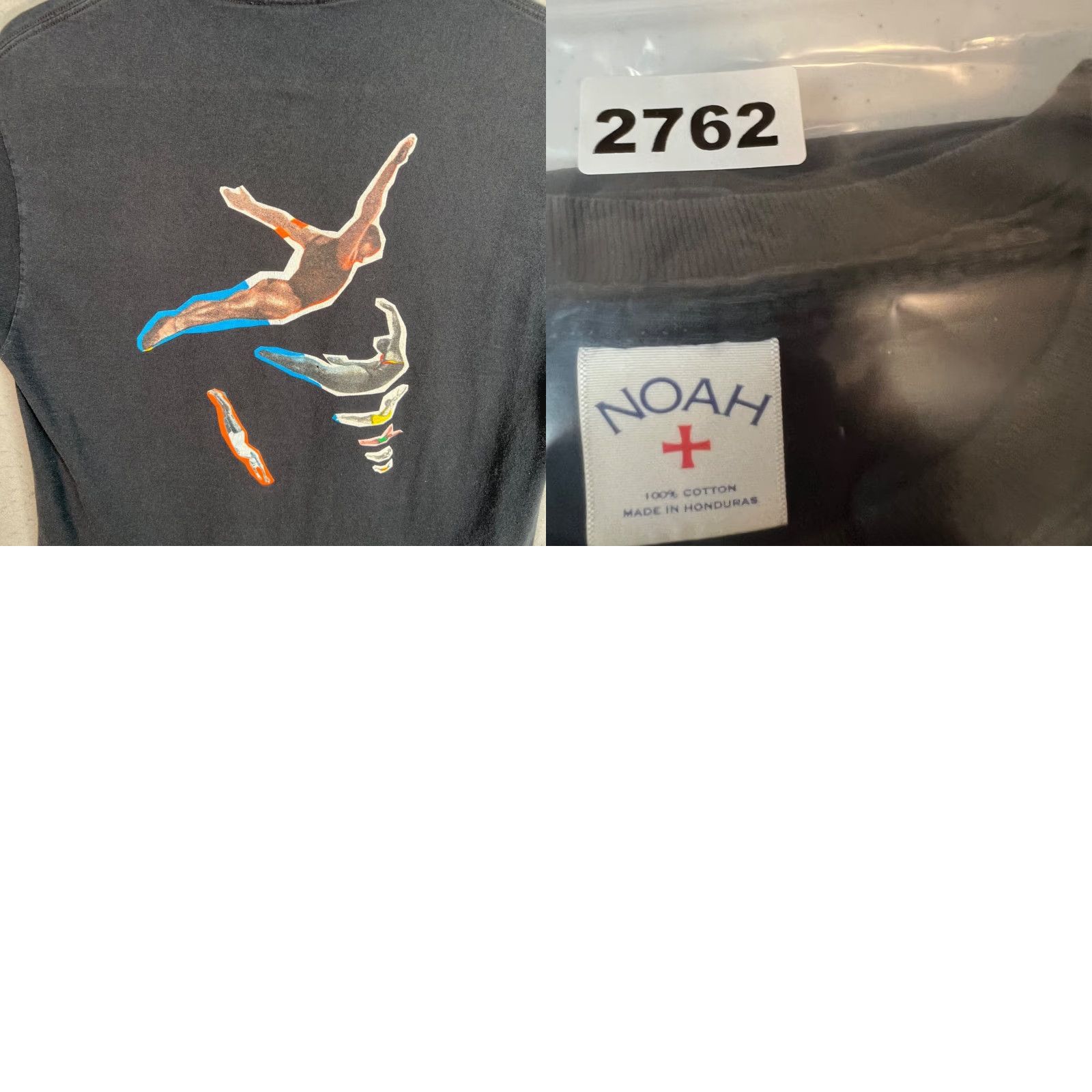 Noah NOAH Mens T-Shirt Adult Medium Black Cotton Diving Graphic Crew Neck Short Sleeve Shirt Size US M / EU 48-50 / 2 - 8 Thumbnail