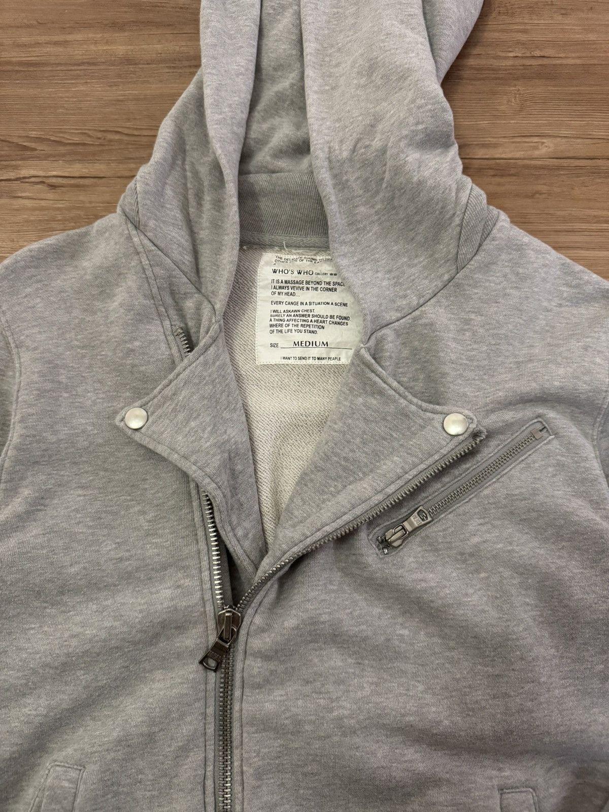 Japanese Brand Vintage Asymmetric zipper hoodie Jacket Size US M / EU 48-50 / 2 - 5 Thumbnail