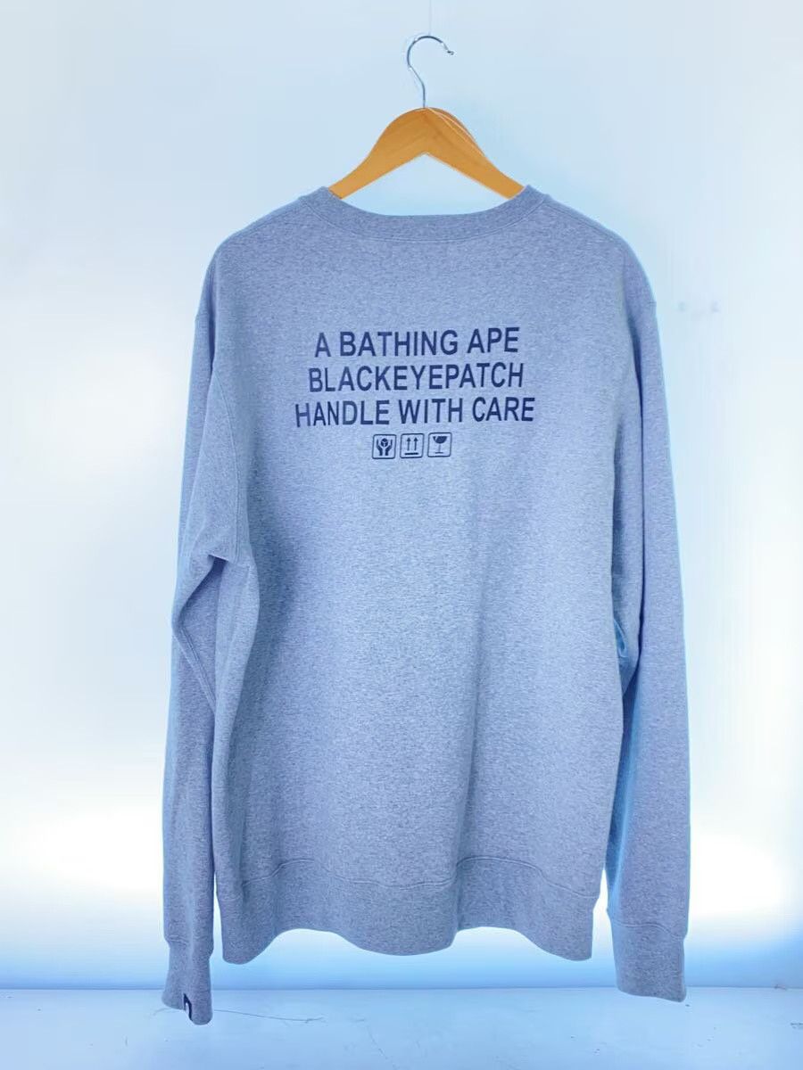 Bape BAPE x The Black Eye Patch Plain Ctn Swtshrt Grey Size US XXL / EU 58 / 5 - 2 Thumbnail