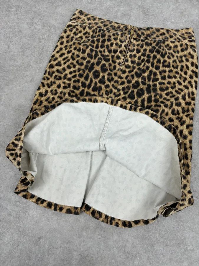 Roberto Cavalli AW2005 Roberto Cavalli Beige Wool Blend Leopard Print Skirt Size 29" - 12 Thumbnail