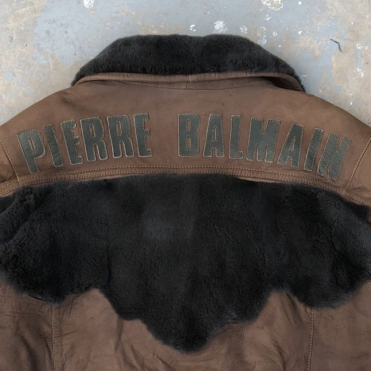 Pierre Balmain VTG Pierre Balmain Paris Leather Fur Collar Bomber Jacket Size US L / EU 52-54 / 3 - 9 Thumbnail