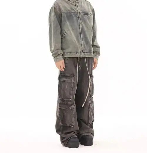 Japanese Brand Gray Opium Cargo Denim Jeans Size US 32 / EU 48 - 1 Thumbnail