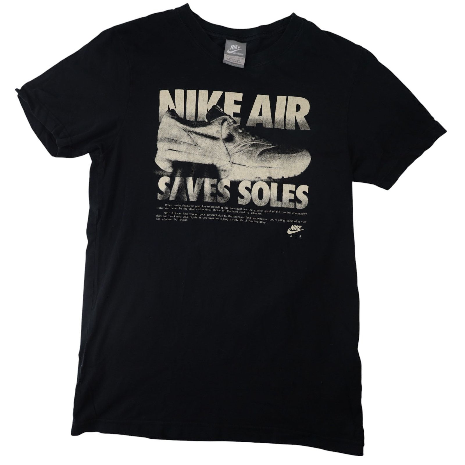 Nike × Vintage Vintage Y2k Nike Air Saves Soles Graphic T Shirt Size US S / EU 44-46 / 1 - 1 Thumbnail