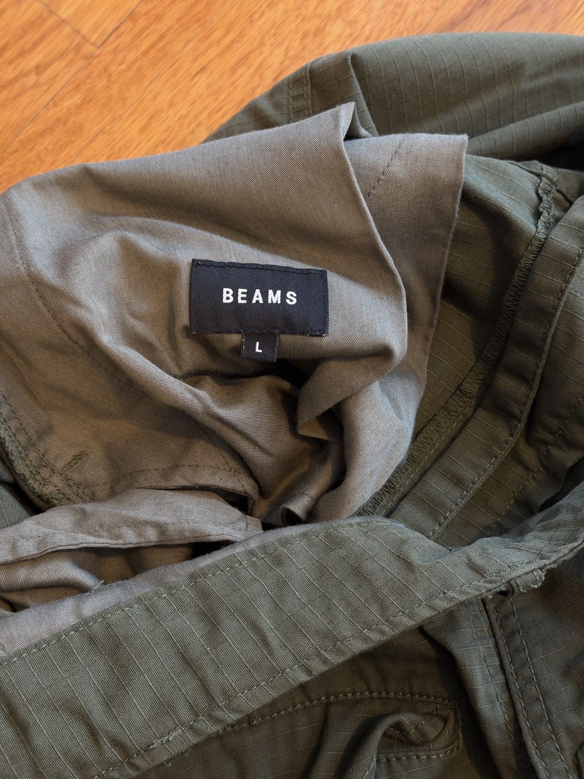 Beams Japan Beams Ripstop Olive Cargo Shorts Size US 34 / EU 50 - 5 Thumbnail