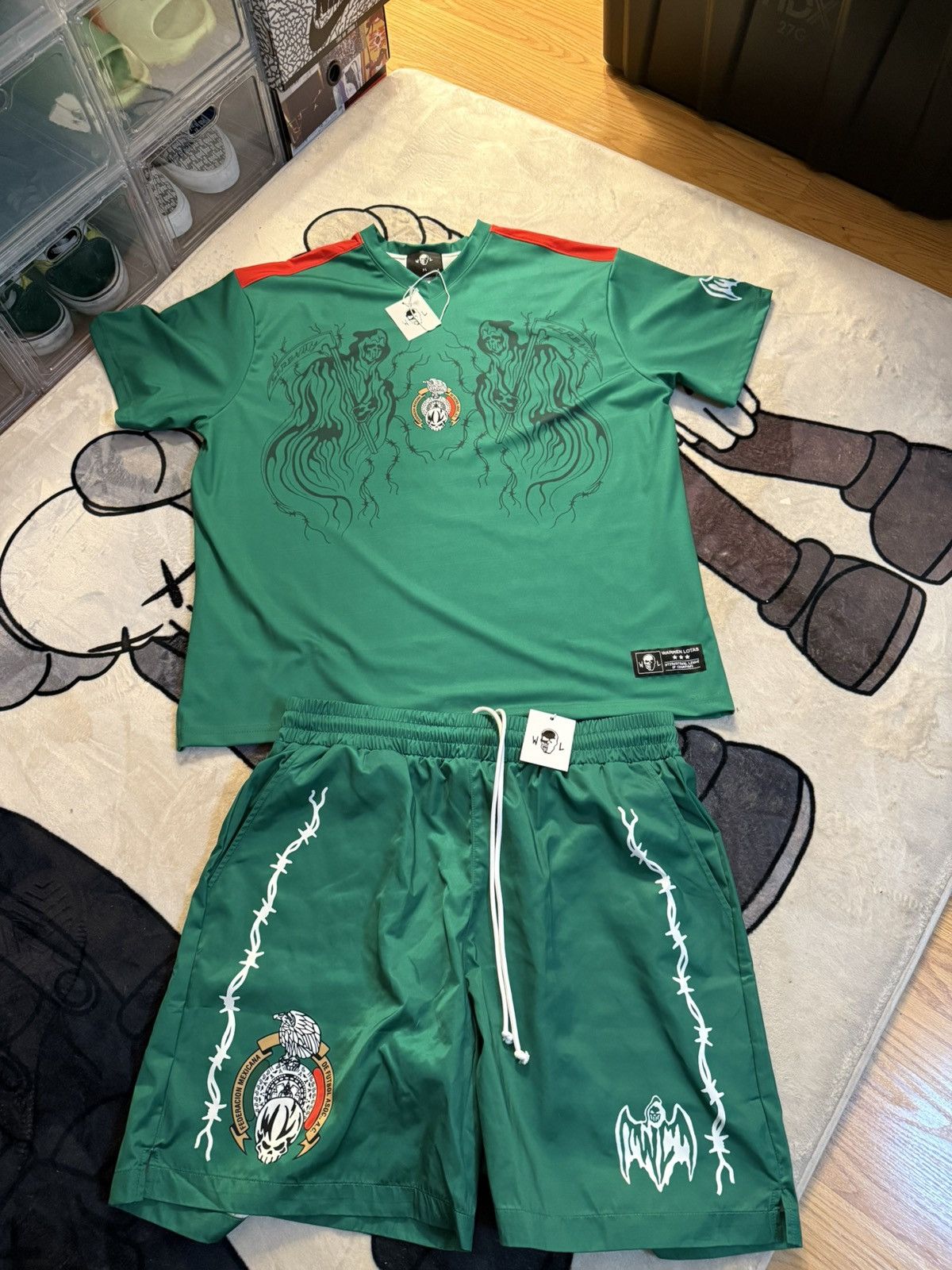 Warren Lotas Warren lotas Mexico whole soccer jersey set Size US XL / EU 56 / 4 - 1 Thumbnail
