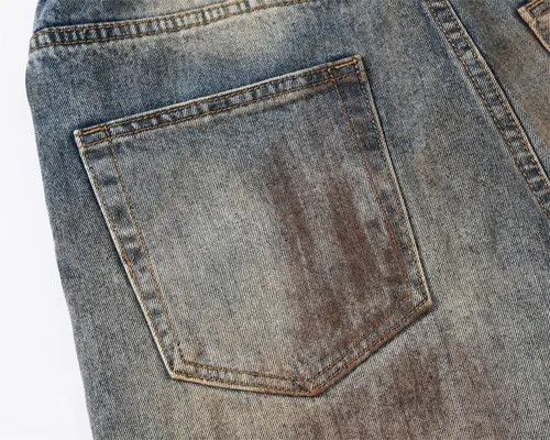 VIBE Punk ink-splashed distressed dirty ripped loose jeans Size US 32 / EU 48 - 6 Thumbnail
