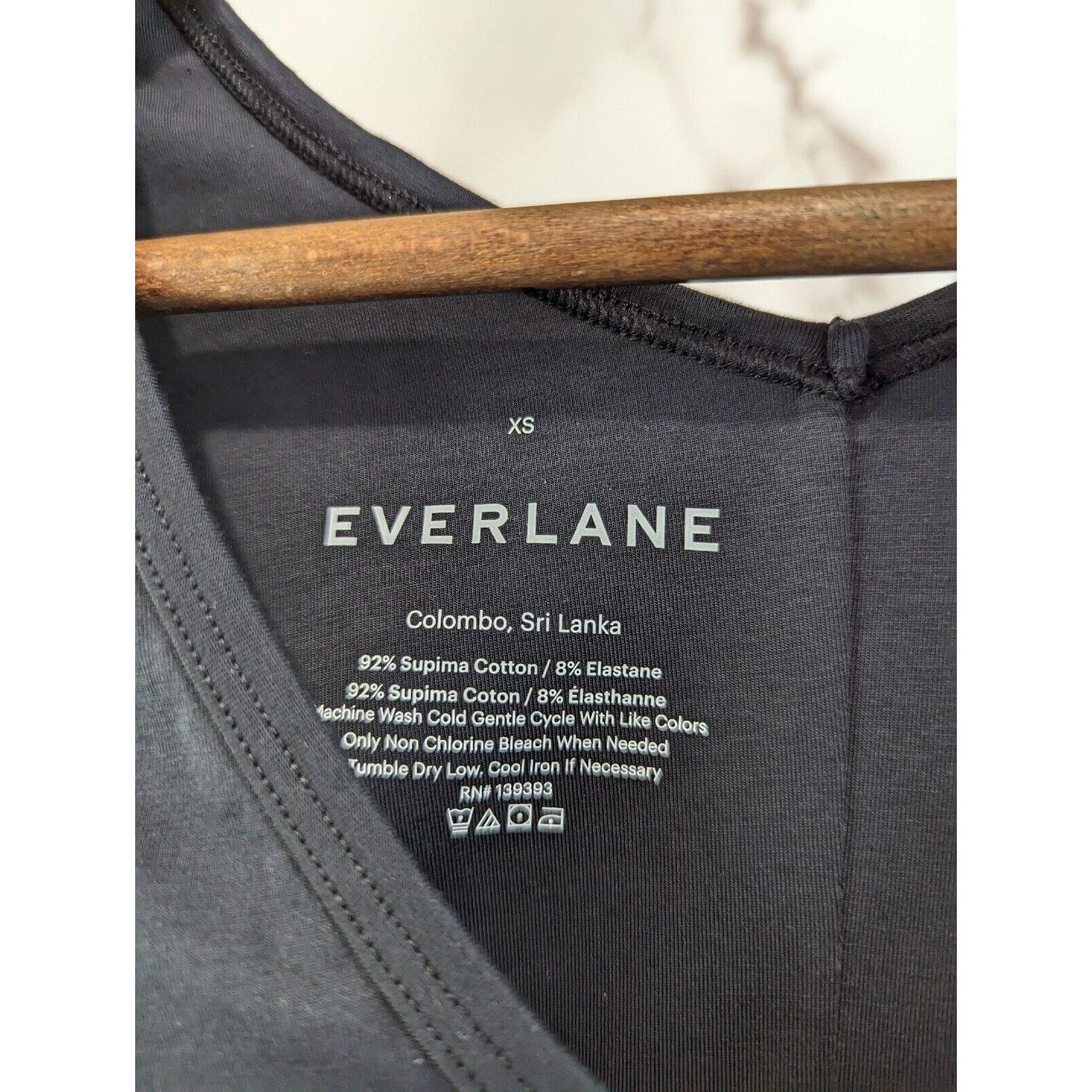 Everlane Everlane Bodysuit Women XS Black Thong Short Ballet Supima Size XS / US 0-2 / IT 36-38 - 3 Thumbnail