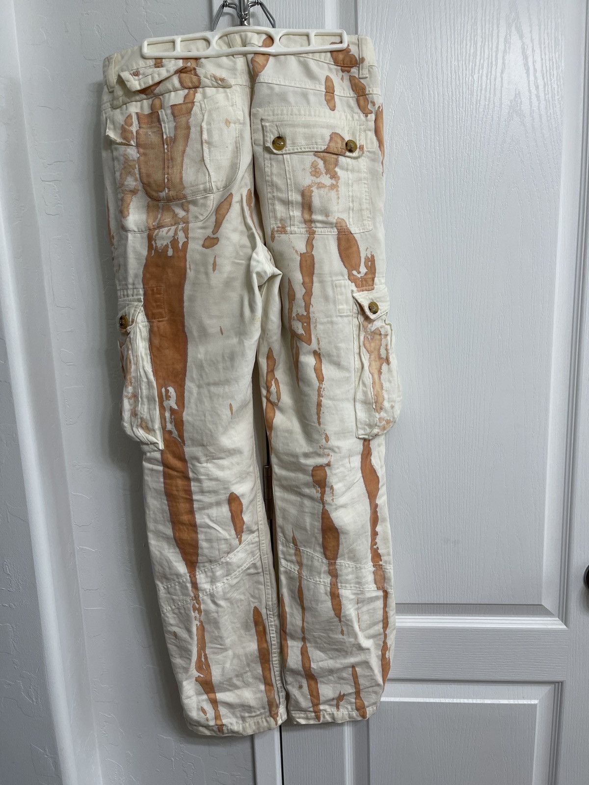 Sangiev Sangiev Hand Dyed Cargo Linen Trousers Size US 30 / EU 46 - 2 Thumbnail