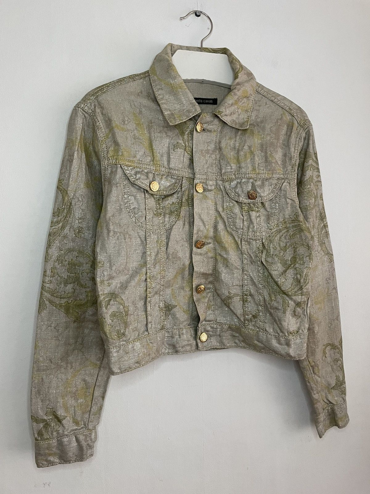 Just Cavalli × Roberto Cavalli × Vintage Roberto Cavalli Vintage Pattern Print Jacket Size S / US 4 / IT 40 - 4 Thumbnail