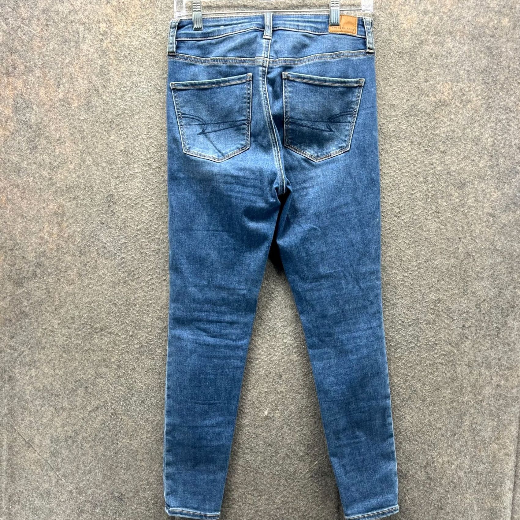 American Eagle Outfitters American Eagle Jeans Womens 6 Stone Blue Highest Rise Jegging Distressed Stretch $ Denim 5-Pocket Regular Rise High Stone Wash Size 28" / US 6 / IT 42 - 2 Thumbnail