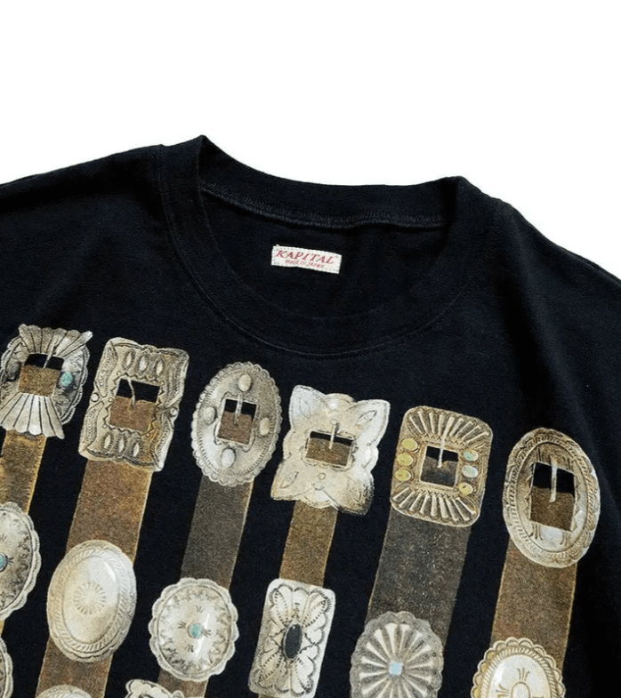 Kapital 20/- Jersey Crew T (Curtain Concho pt) Size US XL / EU 56 / 4 - 3 Thumbnail