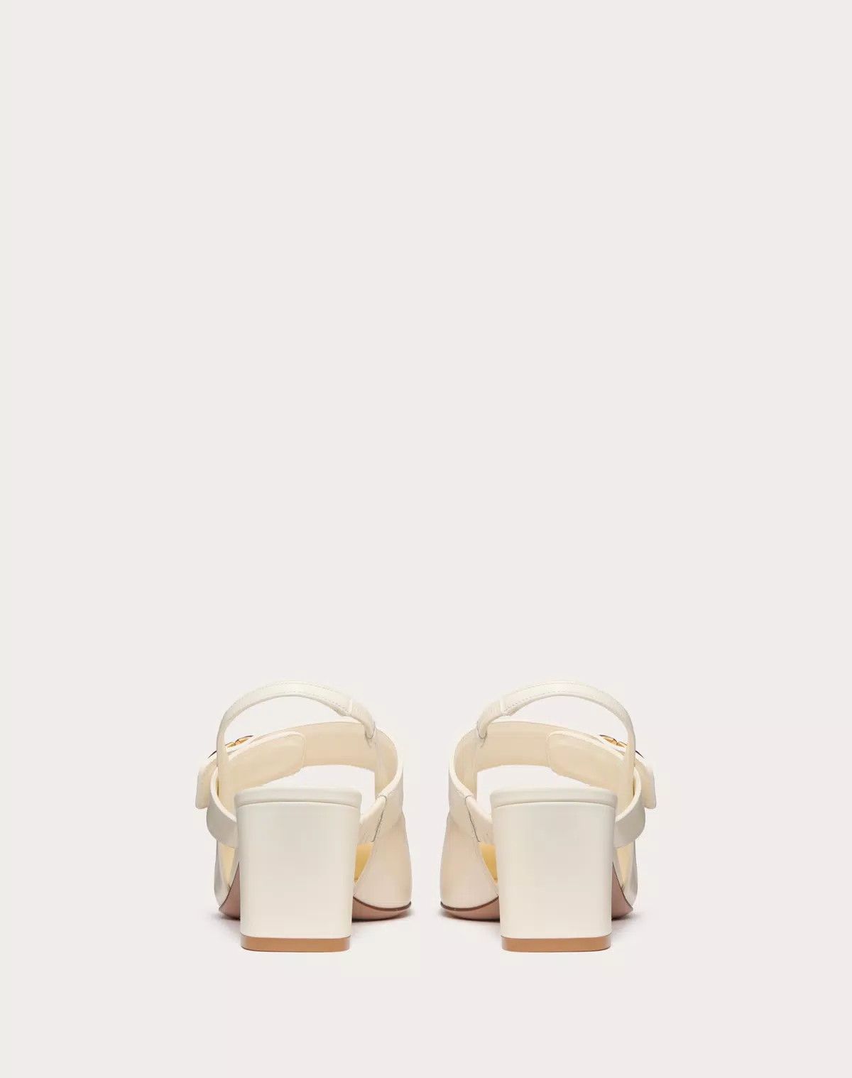 Valentino o1s1wg110625 Vlogo Locker Slingback Pumps in Creamy White Size US 10.5 / IT 40.5 - 3 Thumbnail