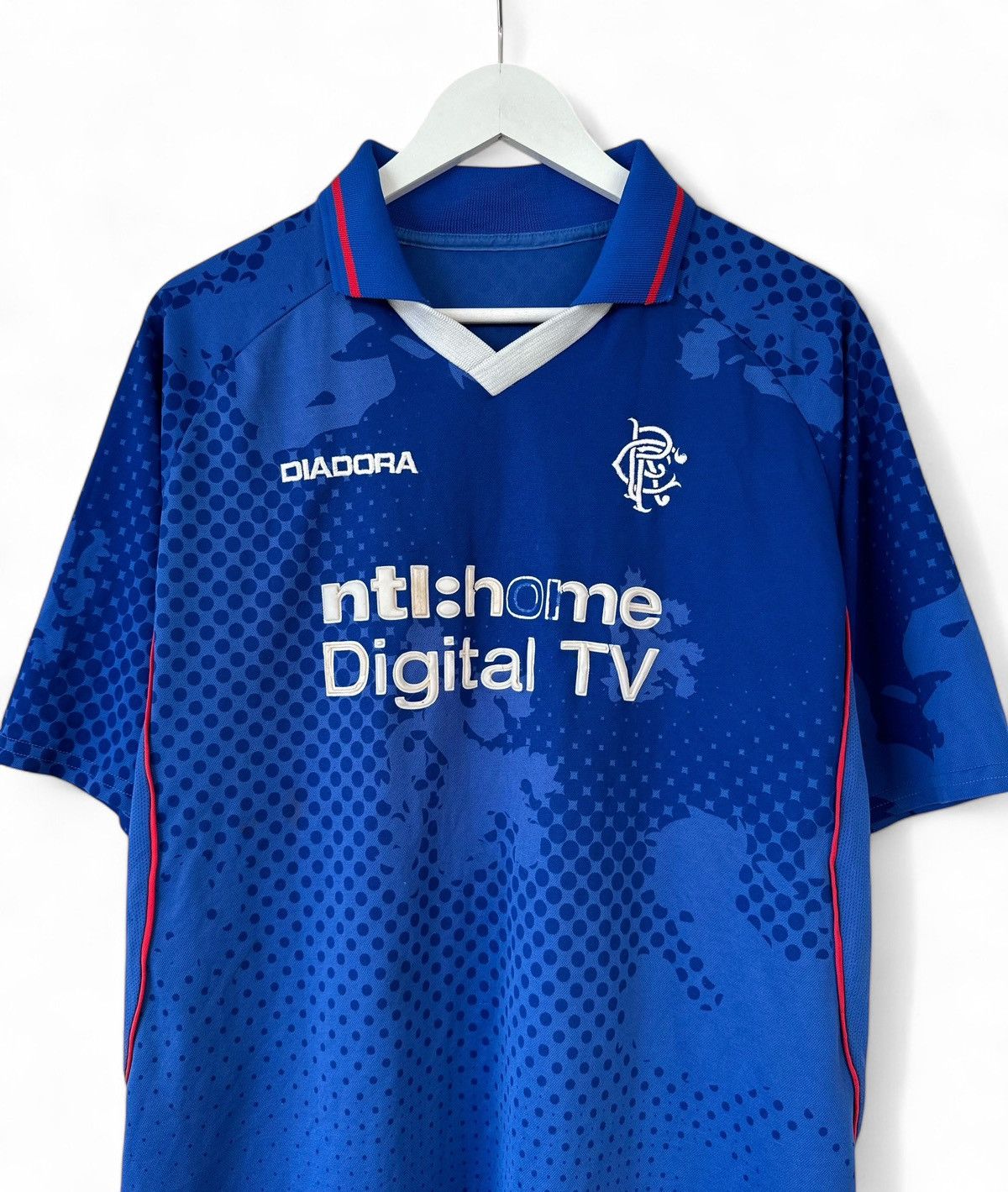 Diadora × Vintage Rangers Scotland 2003/2004 Diadora Home Shirt Men's Size L Size US L / EU 52-54 / 3 - 3 Thumbnail