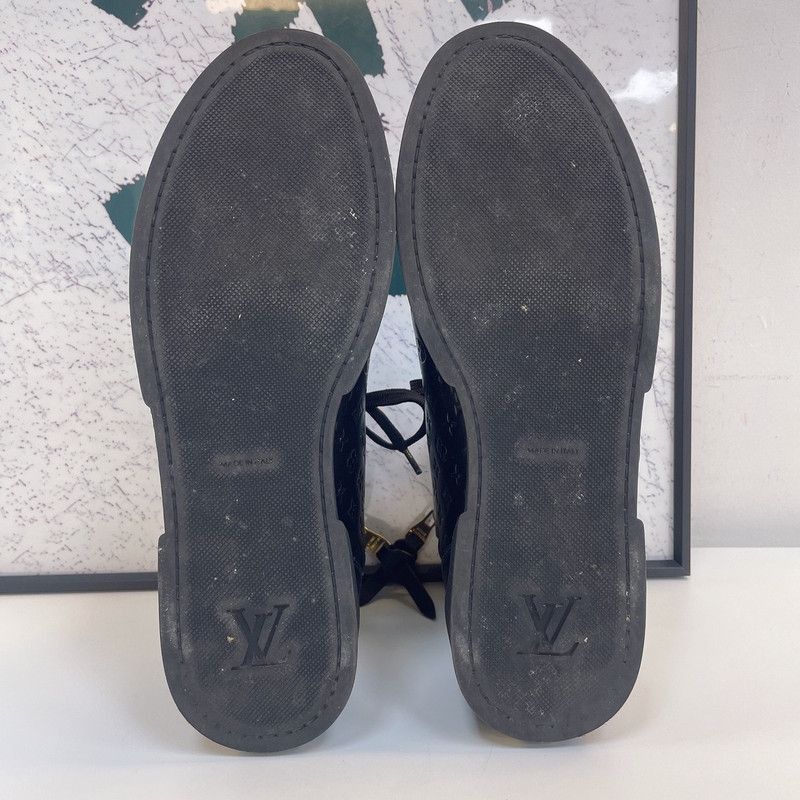 Louis Vuitton Louis Vuitton Black High-Top Sneakers - Size US 5.5 / EU 38 - 4 Thumbnail