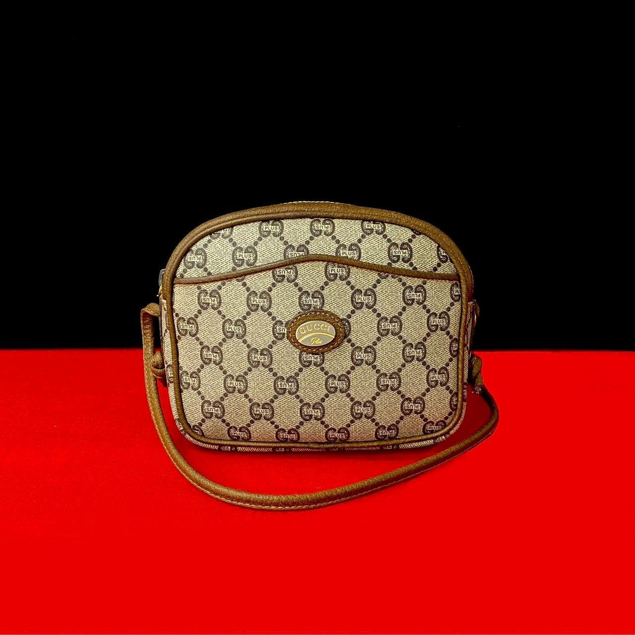Gucci Shoulder Bag Brown Leather