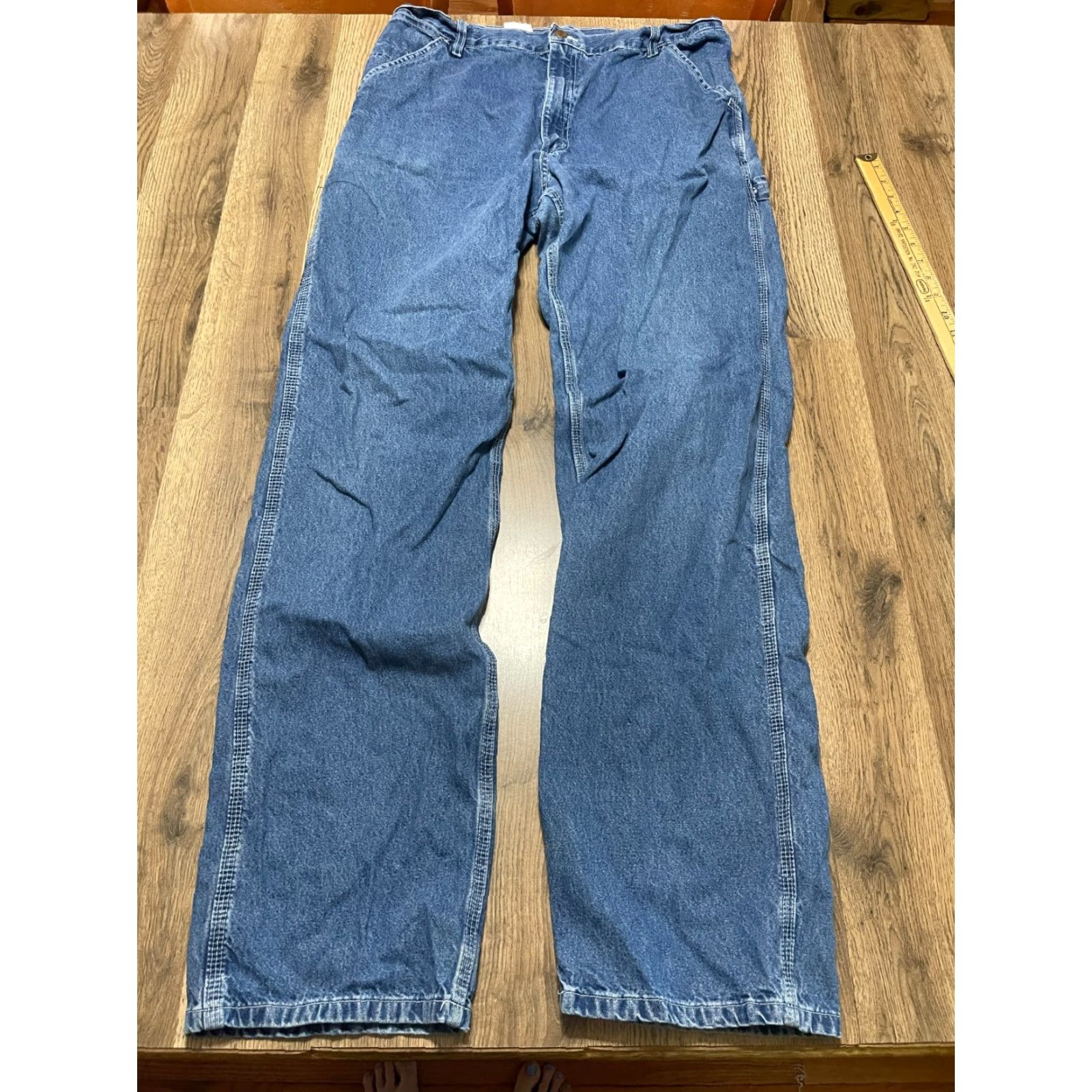 Carhartt Carhartt Jeans, Men’s Size 38x36, Blue, Denim, Straight Leg, 5-Pockets, Regular, 36 Inseam, 38x36, Classic, Jeans, Pockets, Carhartt, Blue Jeans Size US 38 / EU 54 - 2 Thumbnail