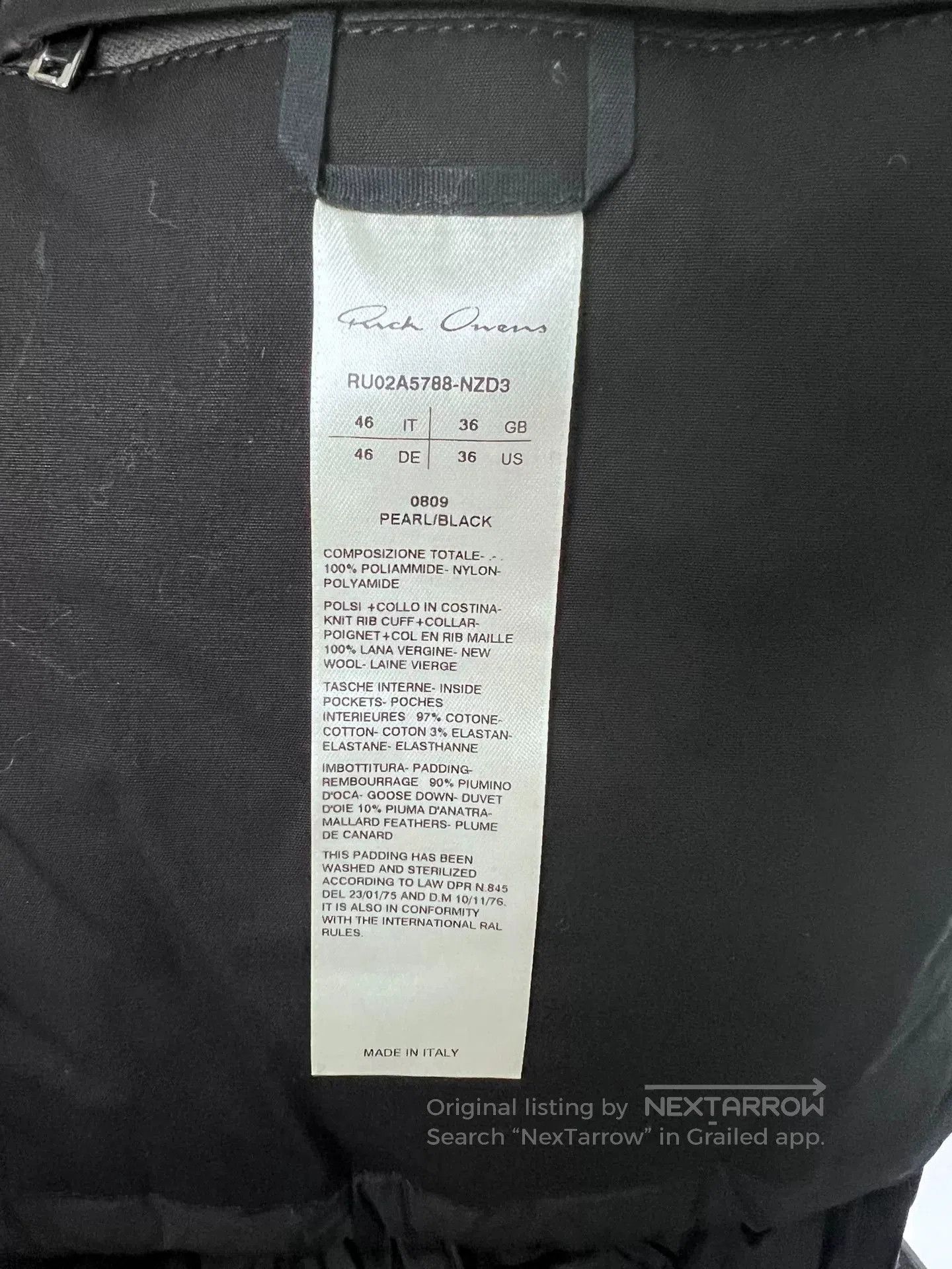 Rick Owens rick owens color-block down puffer jacket. Size US L / EU 52-54 / 3 - 7 Thumbnail