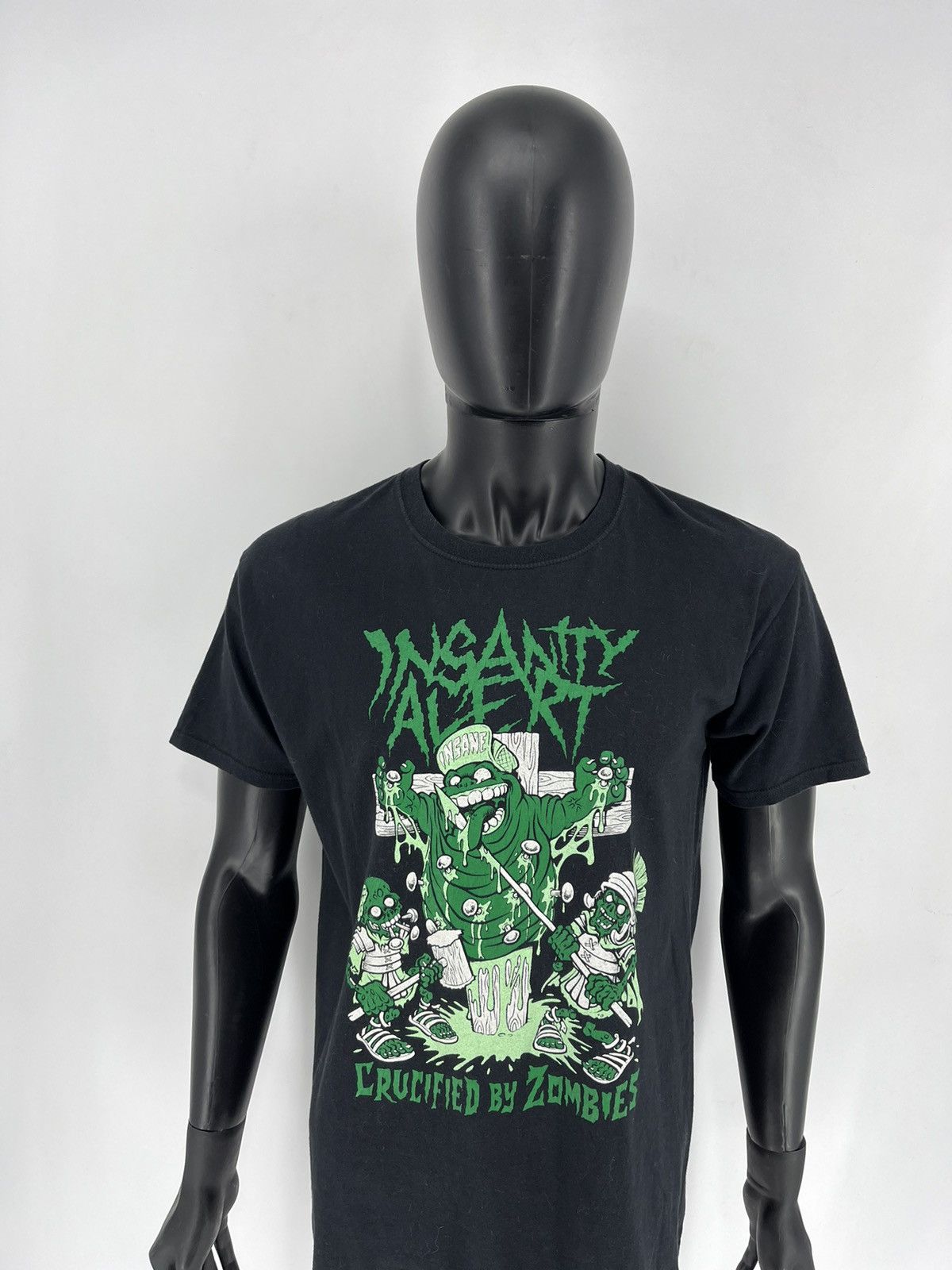 Band Tees × Vintage Vintage 00s Insanity Alert Metal Band Grunge Faded Double Size US L / EU 52-54 / 3 - 5 Thumbnail