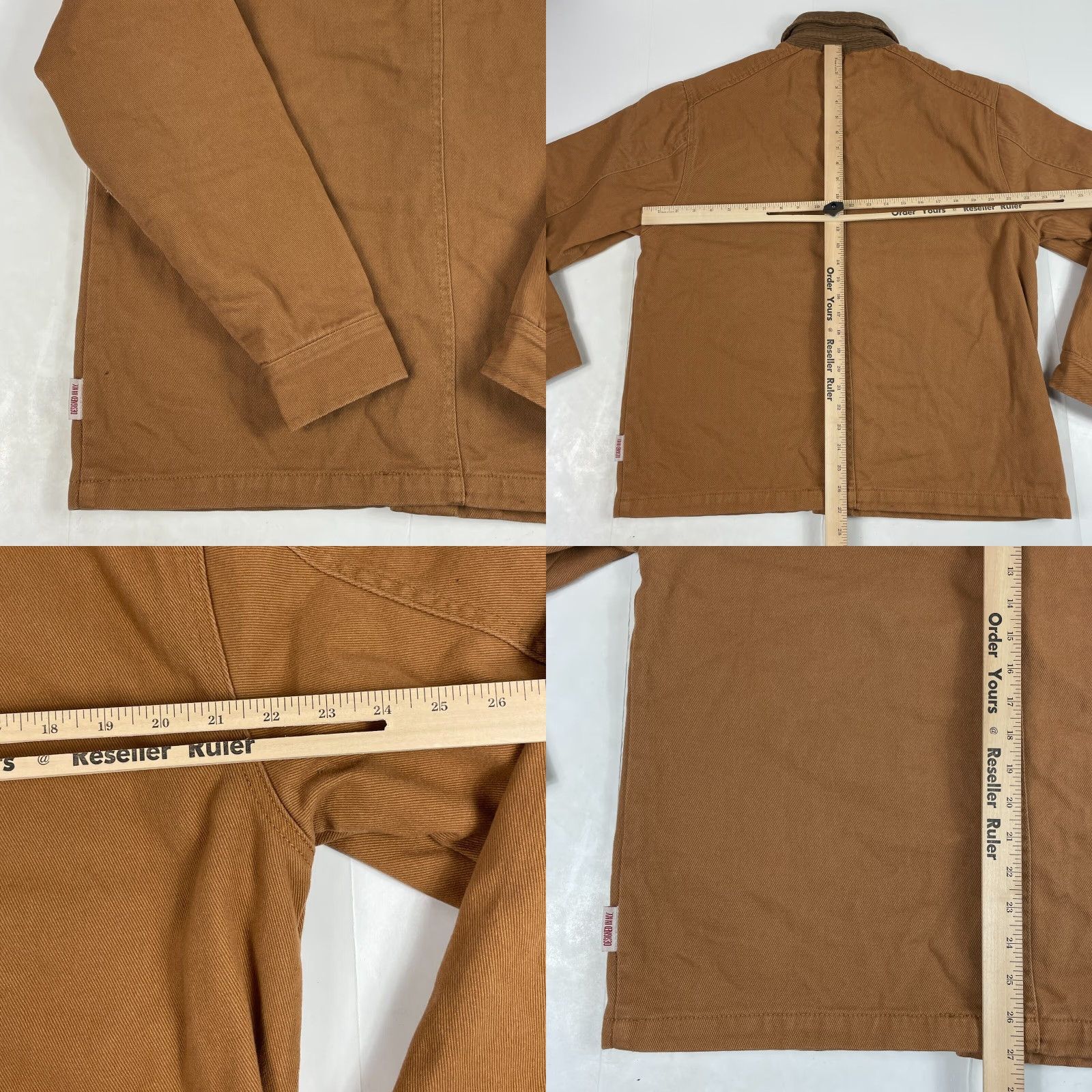 CLOT Brooklyn Cloth Jacket Mens Medium Brown Twill Flannel Lined Field Workwear Military Jacket Wind-Resistant Pockets Fall Winter Spring Size US M / EU 48-50 / 2 - 9 Thumbnail