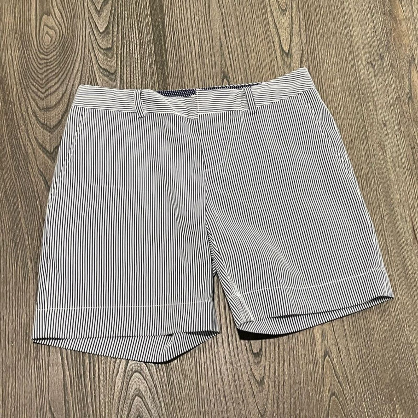 Cremieux Cremieux Casual Chino Shorts Pockets White Blue Size 4 Size 27" / US 4 / IT 40 - 1 Thumbnail