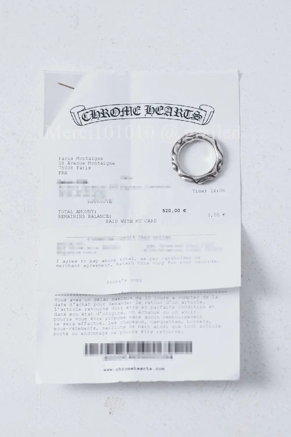 Chrome Hearts Chrome Hearts scroll band ring US 8.5 Size ONE SIZE - 10 Thumbnail