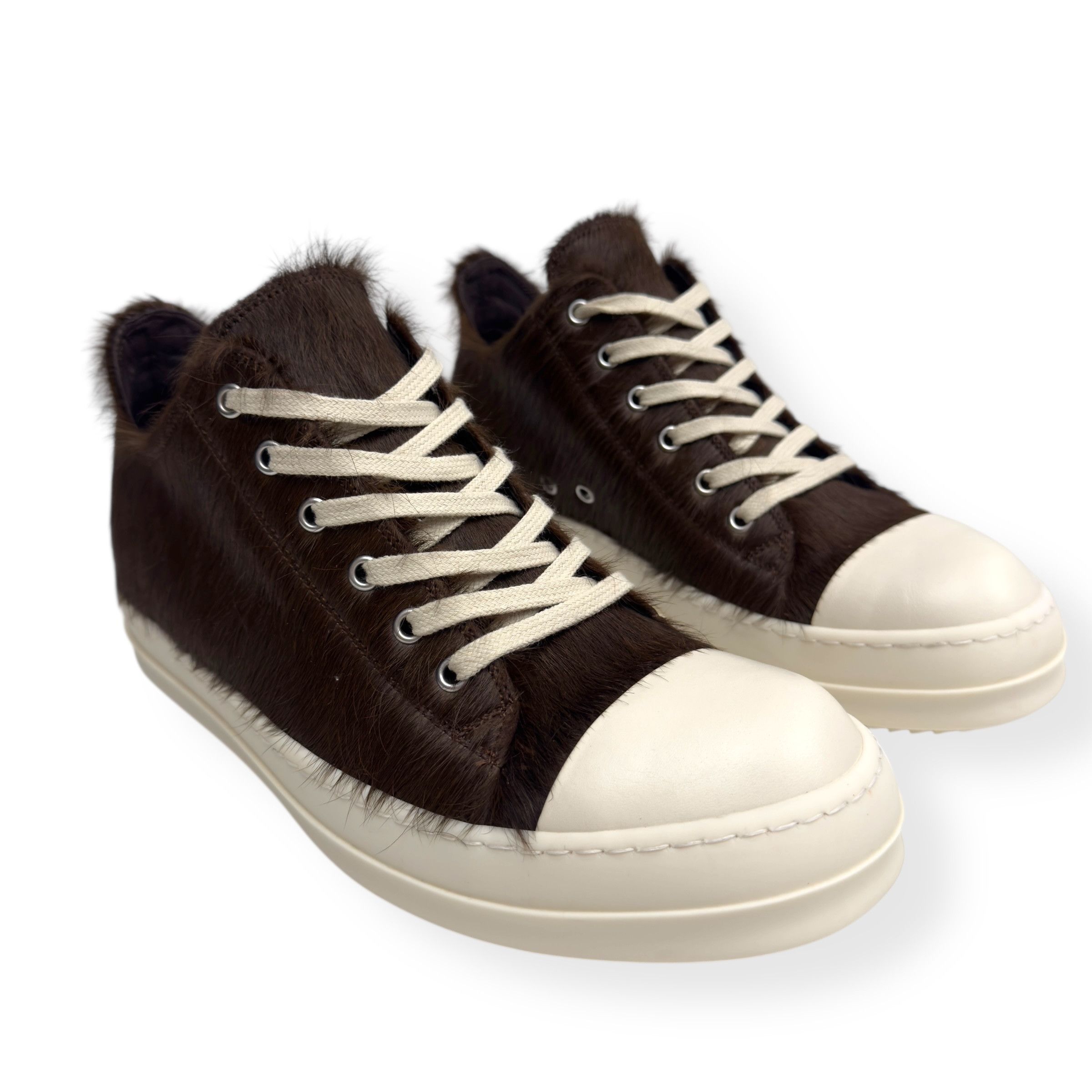 Rick Owens RICK OWENS PONY HAIR LOW TOP SNEAKER BROWN 41.5 / UK7.5 Size US 8.5 / EU 41-42 - 5 Thumbnail
