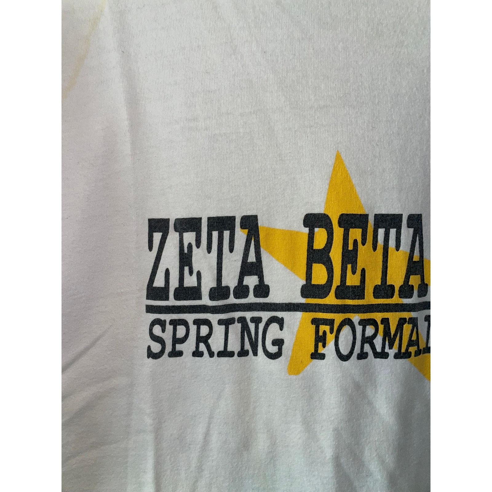Fruit Of The Loom Vintage College Shirt Zeta Beta Tau Spring Formal Dance 90s Size US M / EU 48-50 / 2 - 2 Thumbnail