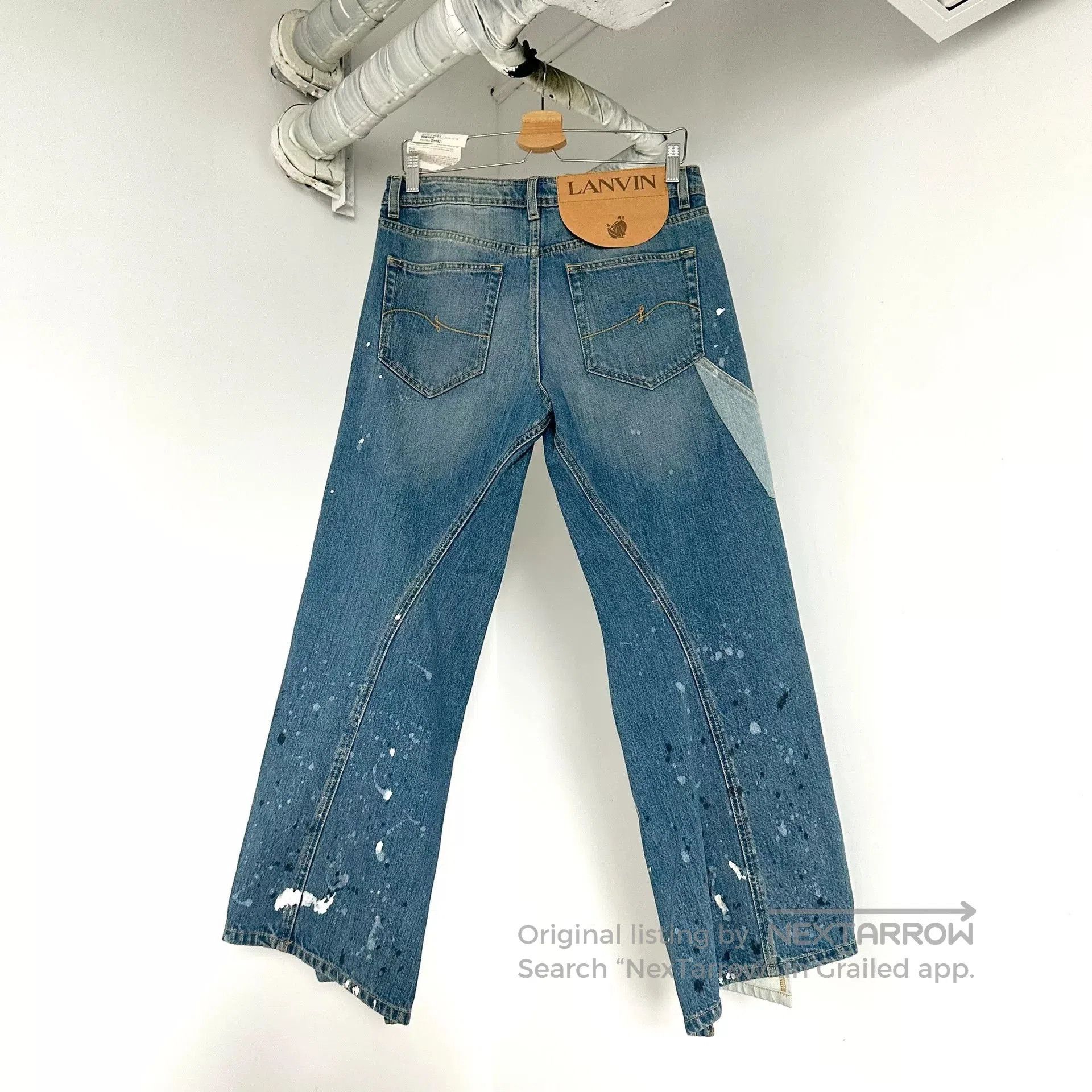 Gallery Dept. LANVIN x Gallery Dept Blue Spliced Splatter Jeans. Size US 38 / EU 54 - 2 Thumbnail