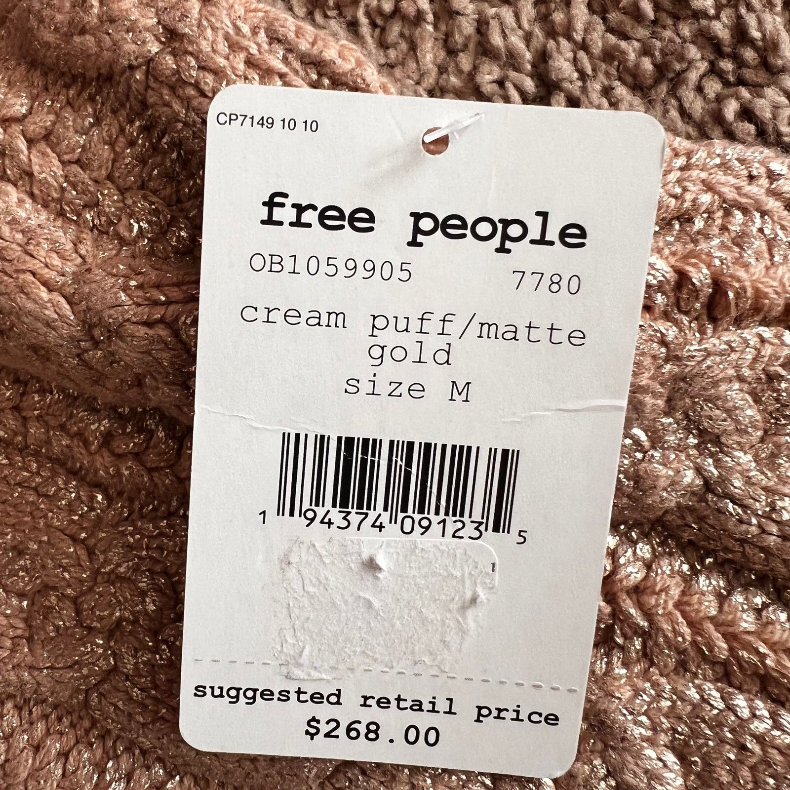 Free People Free People Gold Long Sleeve Sweater Dress, M Size M / US 6-8 / IT 42-44 - 2 Thumbnail