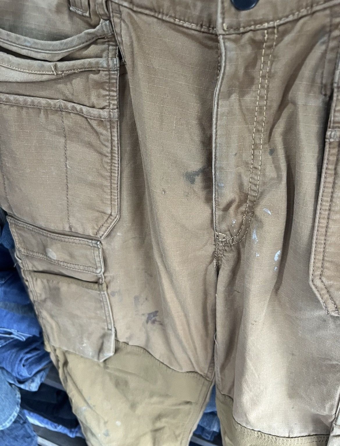 Carhartt 🔥Crazy Rare Carhartt Ripstop Multipockets Double Knee Size US 35 - 12 Thumbnail