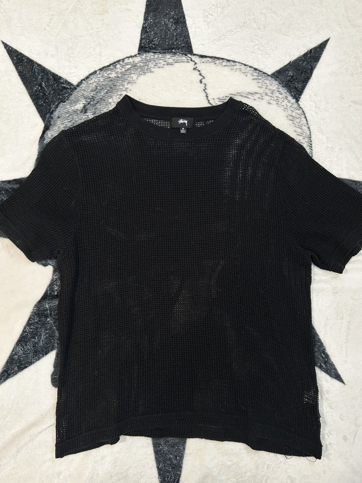 Stussy crochet shirts メッシュ　ポロシャツ　黒 Stussy crochet shirts メッシュ ポロシャツ 黒 Buy Stussy
