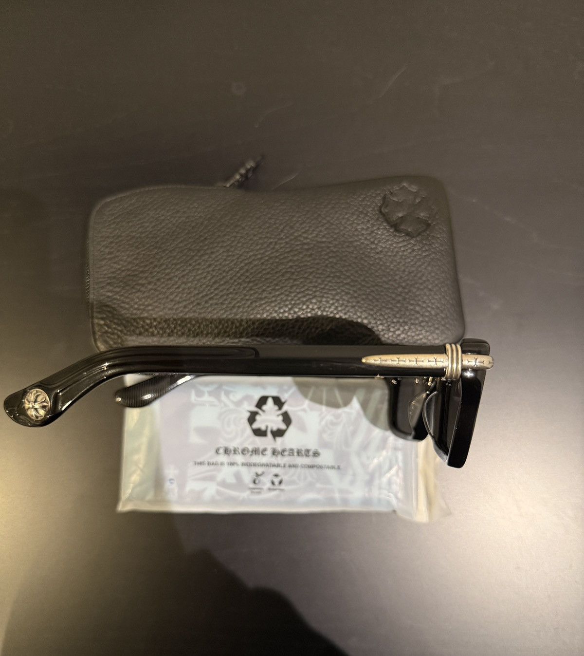 Chrome Hearts TRYPOLEAGAIN Chrome Hearts Sunglasses Black Size ONE SIZE - 3 Thumbnail