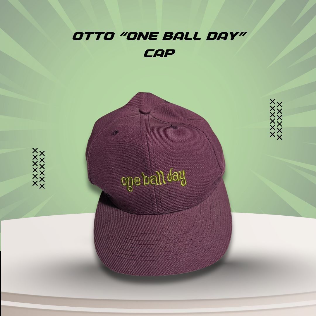 Otto Otto "One Ball Day" Cap Embroidered Purple Baseball Hat Adju Size ONE SIZE - 1 Thumbnail