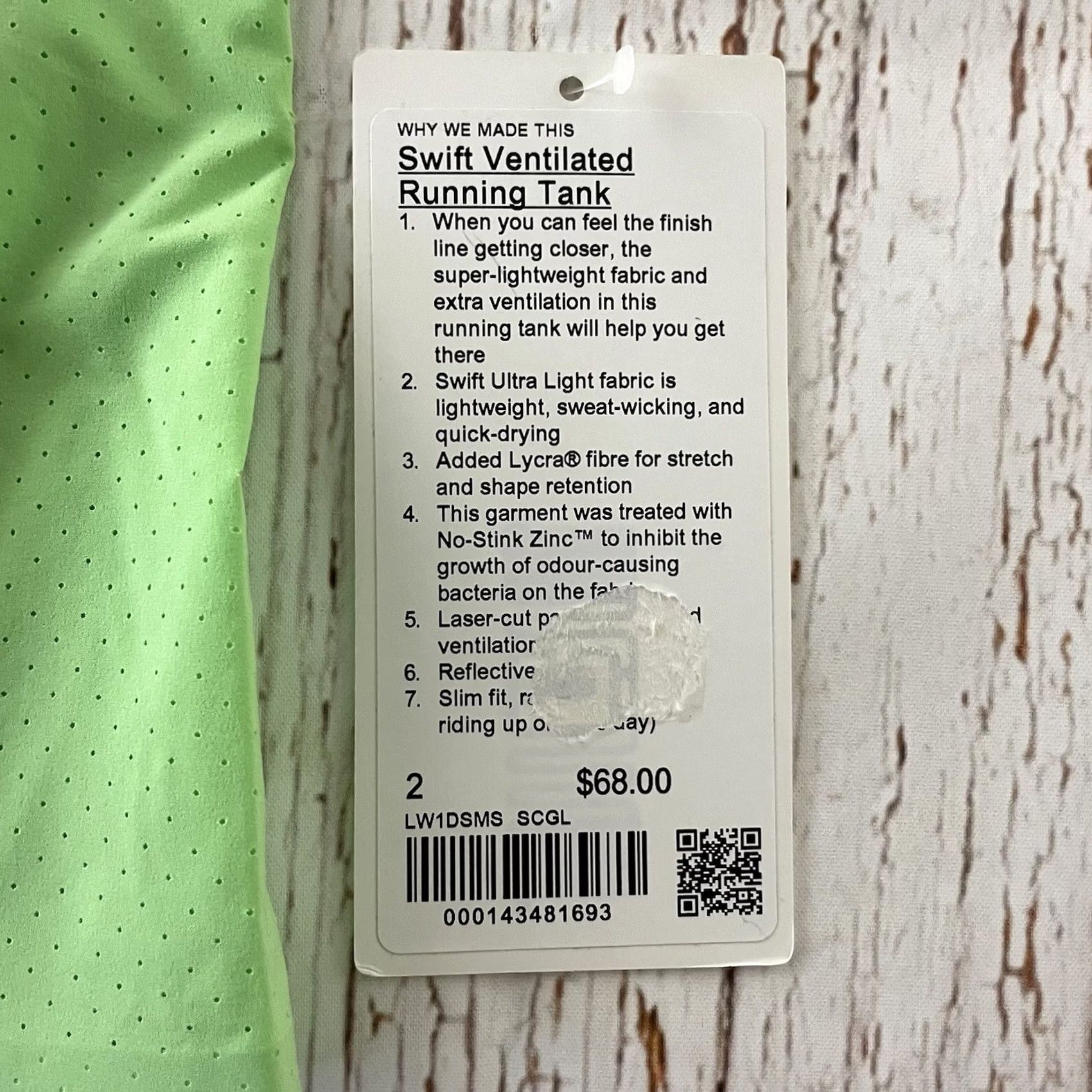 Lululemon Lululemon Swift Ventilated Running Tank Women's 2 Lime Green Tank Women 2 Lime Green Running & Jogging Size XS / US 0-2 / IT 36-38 - 3 Thumbnail