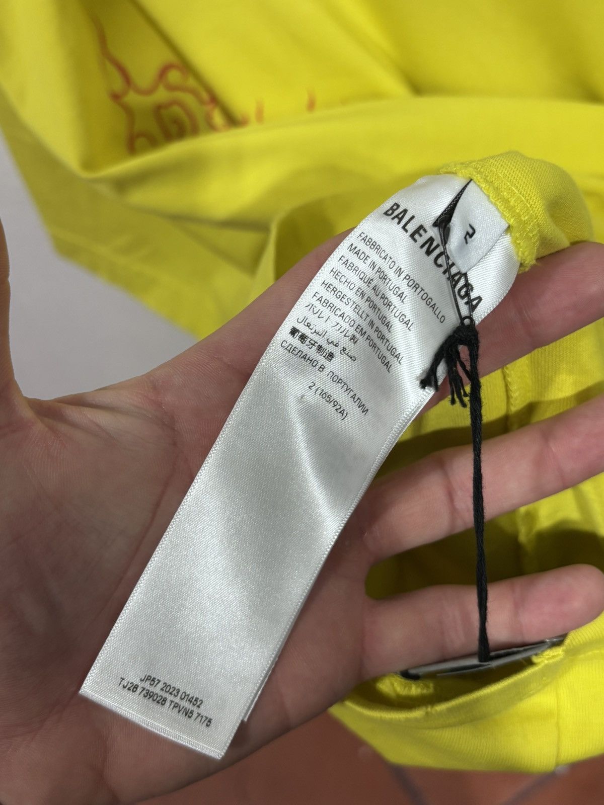 Balenciaga Balenciaga Darkwave Yellow Tee Size US M / EU 48-50 / 2 - 5 Thumbnail