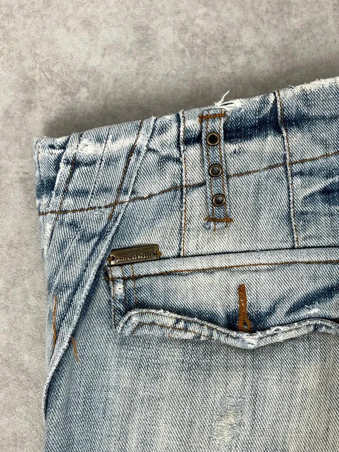 Just Cavalli AW2006 Cavalli Cargo Blue Denim Jeans Size US 33 - 12 Thumbnail