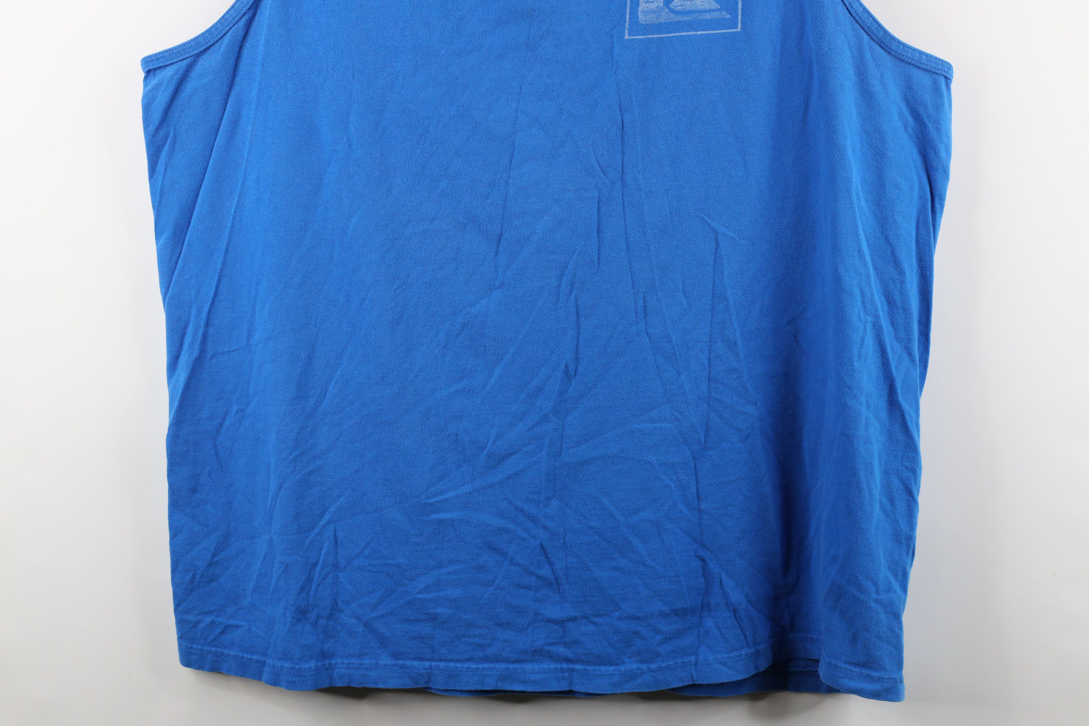 Quiksilver × Vintage Vintage 90s Quiksilver Surfing Logo Tank Top T-Shirt Blue Size US XXL / EU 58 / 5 - 3 Thumbnail