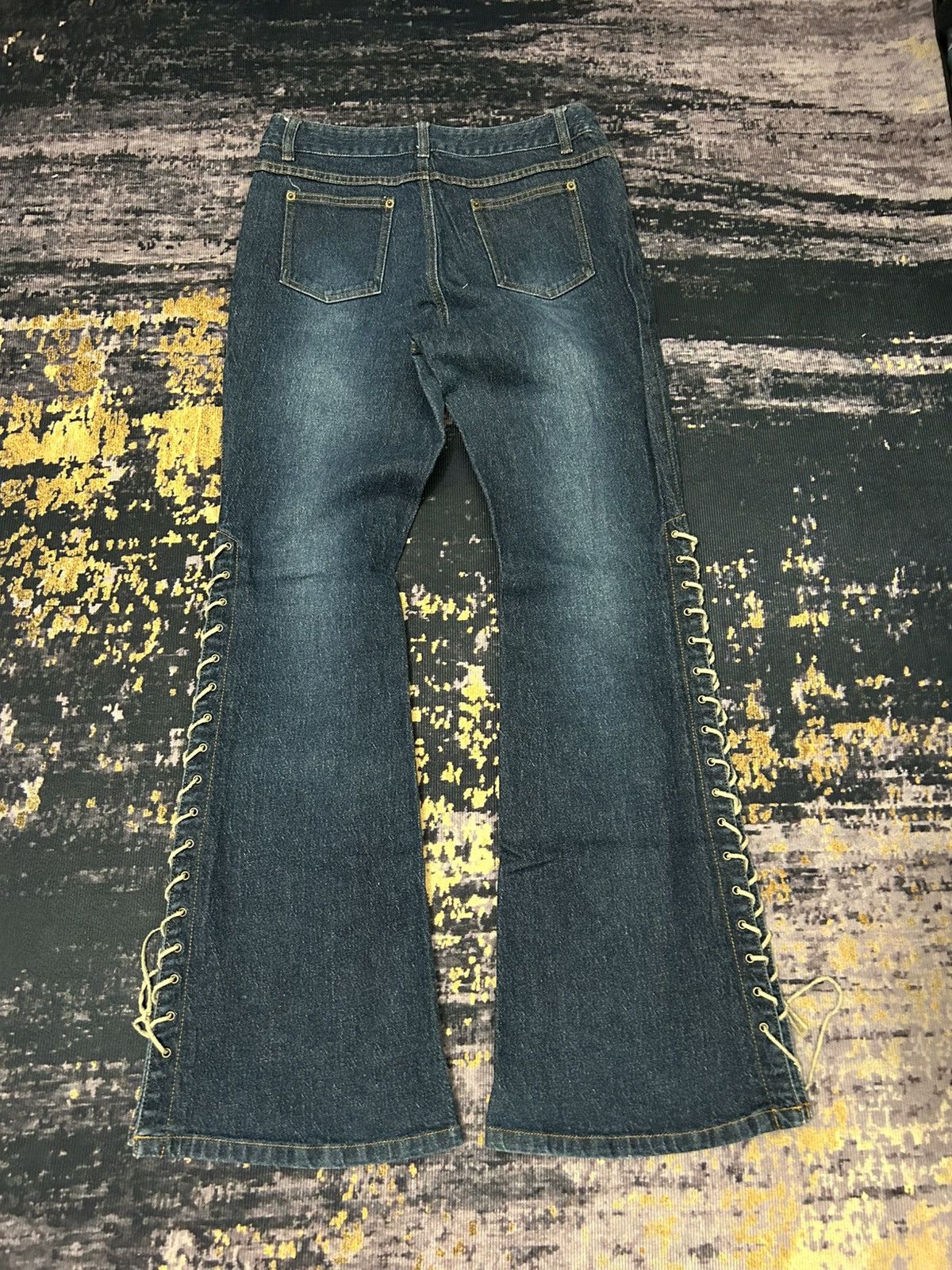 If Six Was Nine Livre Claire Japan Lace Up Super Flare Jeans Size US 30 / EU 46 - 4 Thumbnail