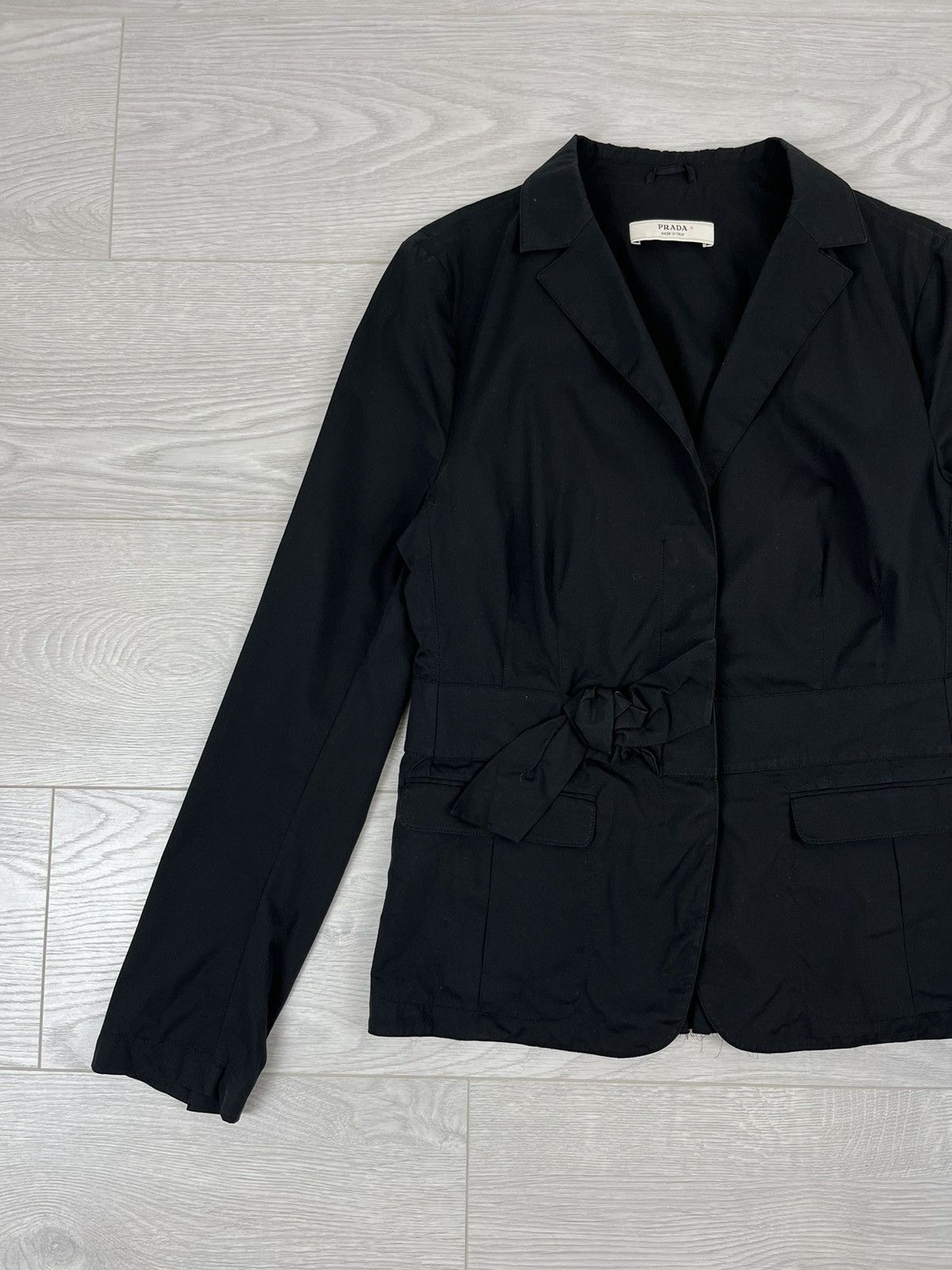 Prada Prada Milano Vintage 00s Black Button Blazer Jacket Size L / US 10 / IT 46 - 3 Thumbnail