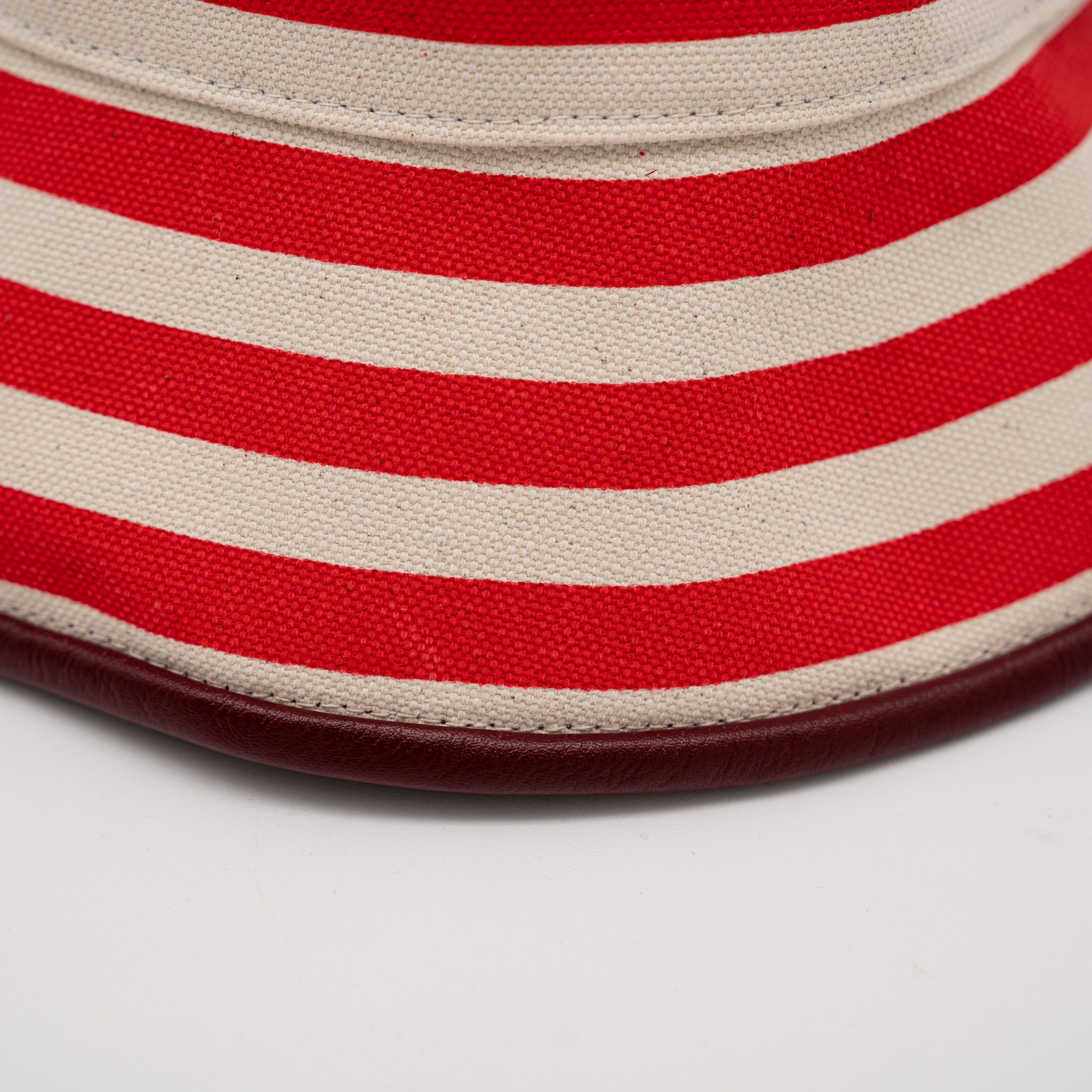 Gucci size M Gucci Striped Canvas Bucket Hat Red White Size ONE SIZE - 3 Thumbnail