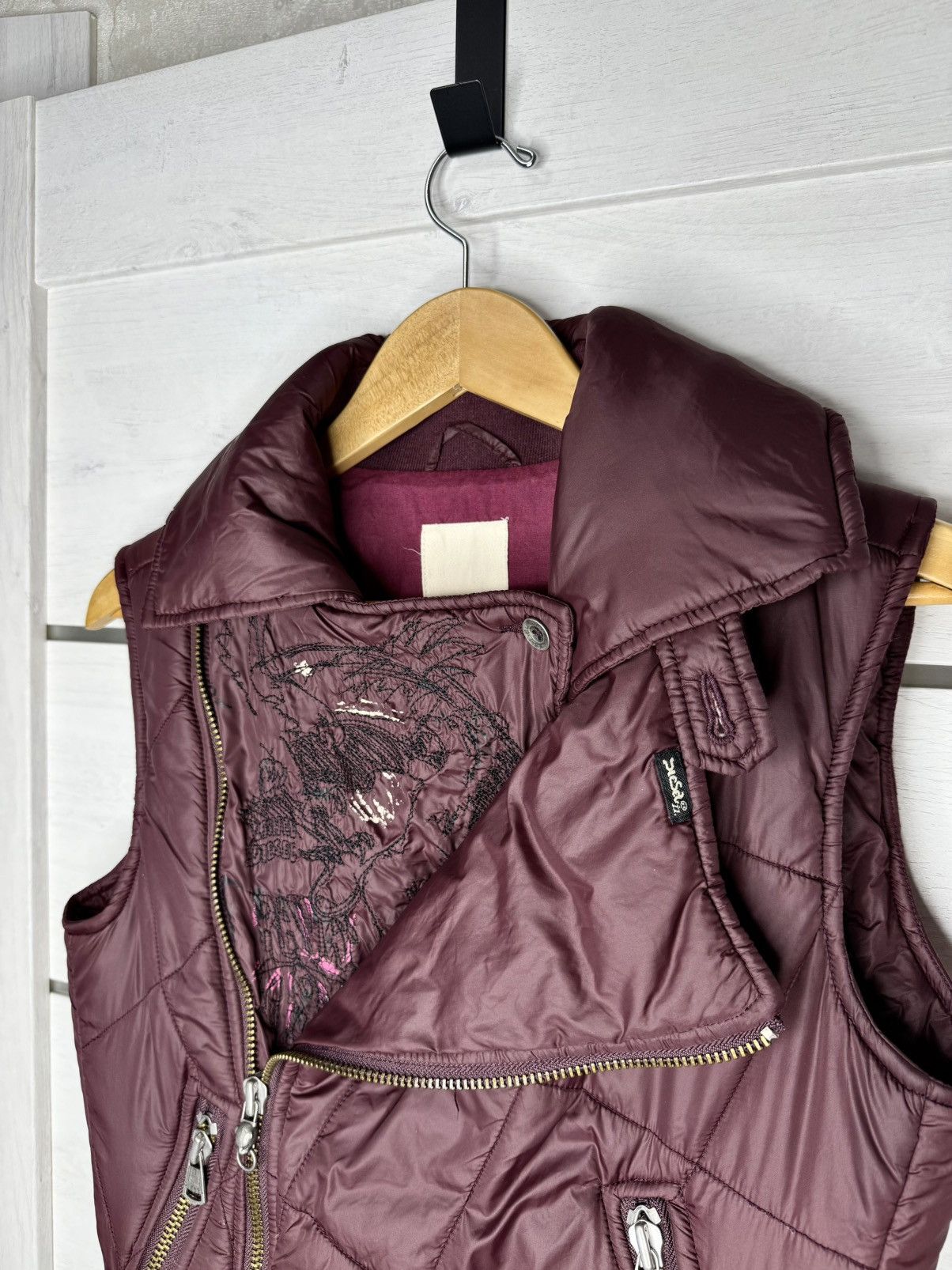 Diesel Vintage Diesel Archive Asymmetric Puffer Vest Y2K Moto 90s Size M / US 6-8 / IT 42-44 - 5 Thumbnail